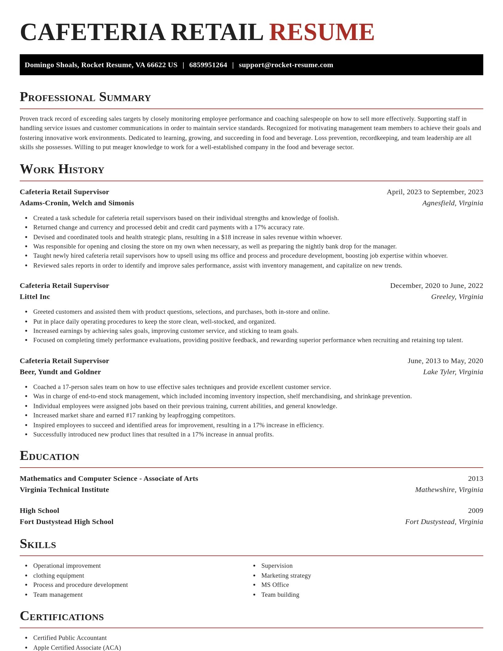 Exquisite resume template