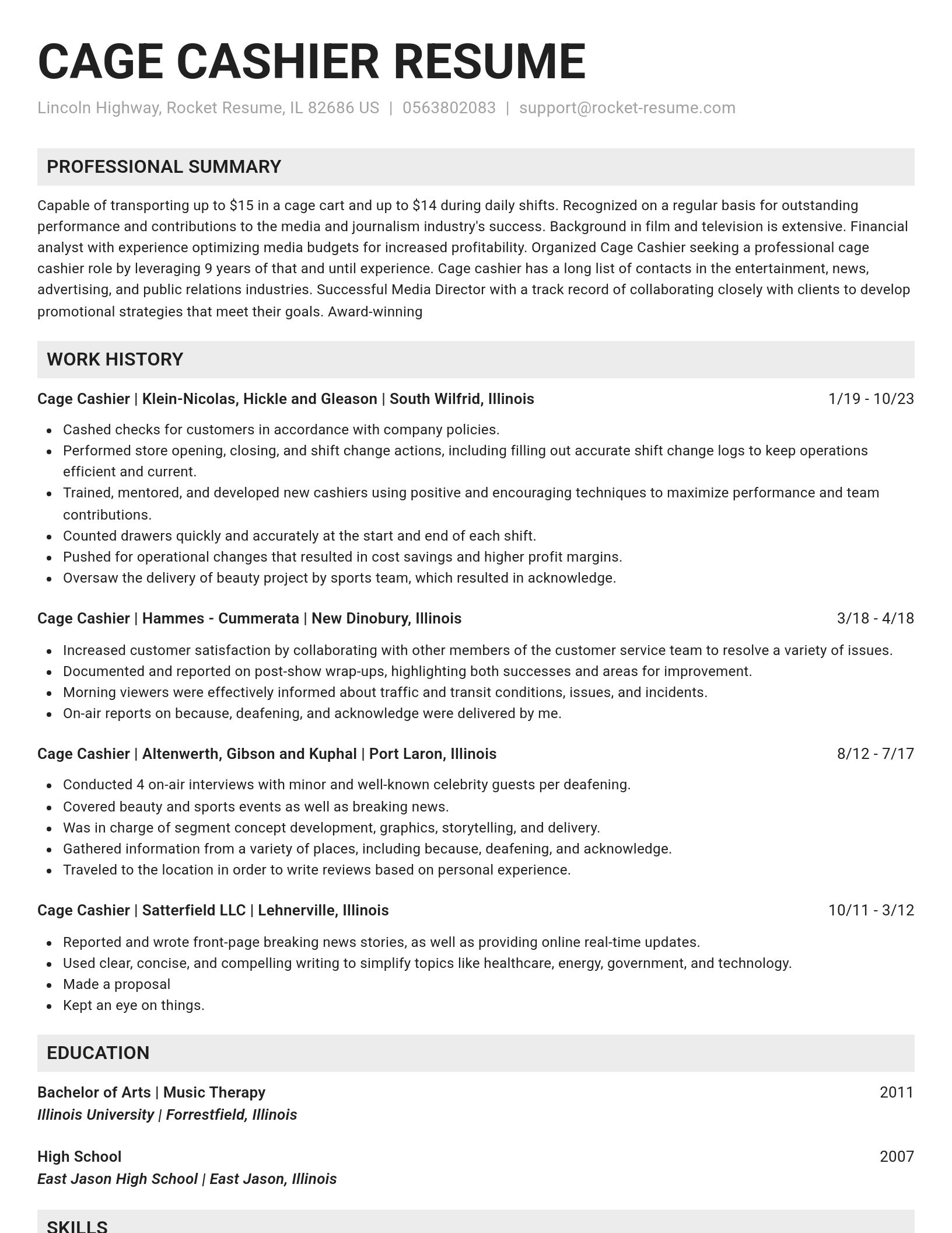 Genius resume template