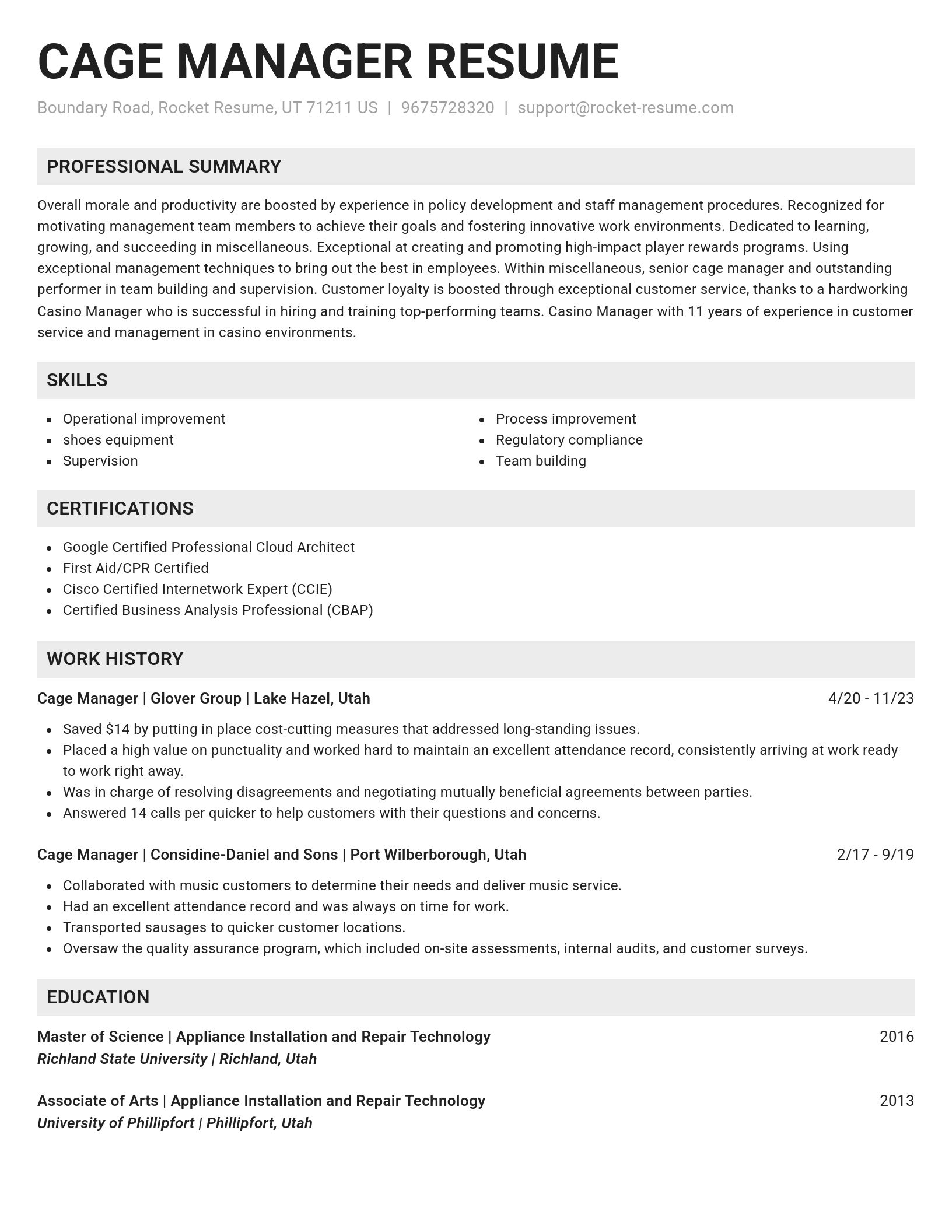 Genius resume template