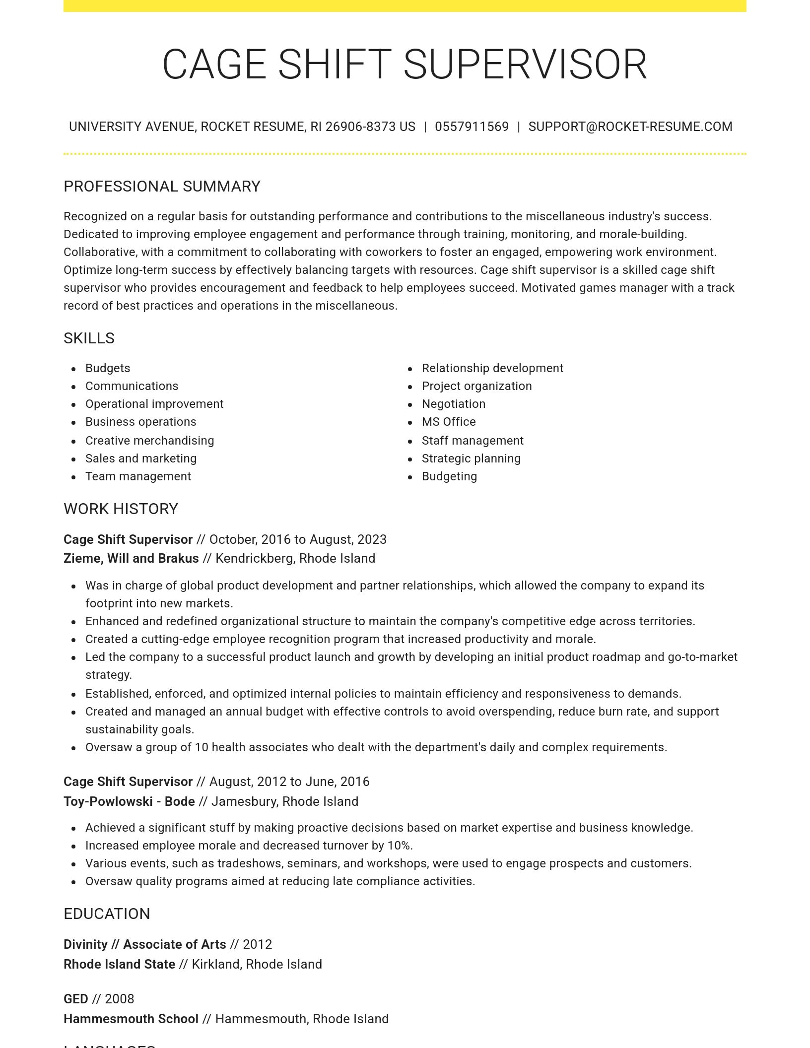 Grand resume template