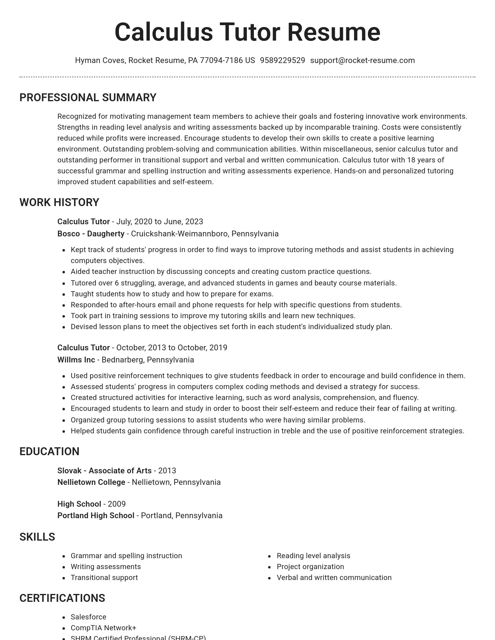Brilliant resume template