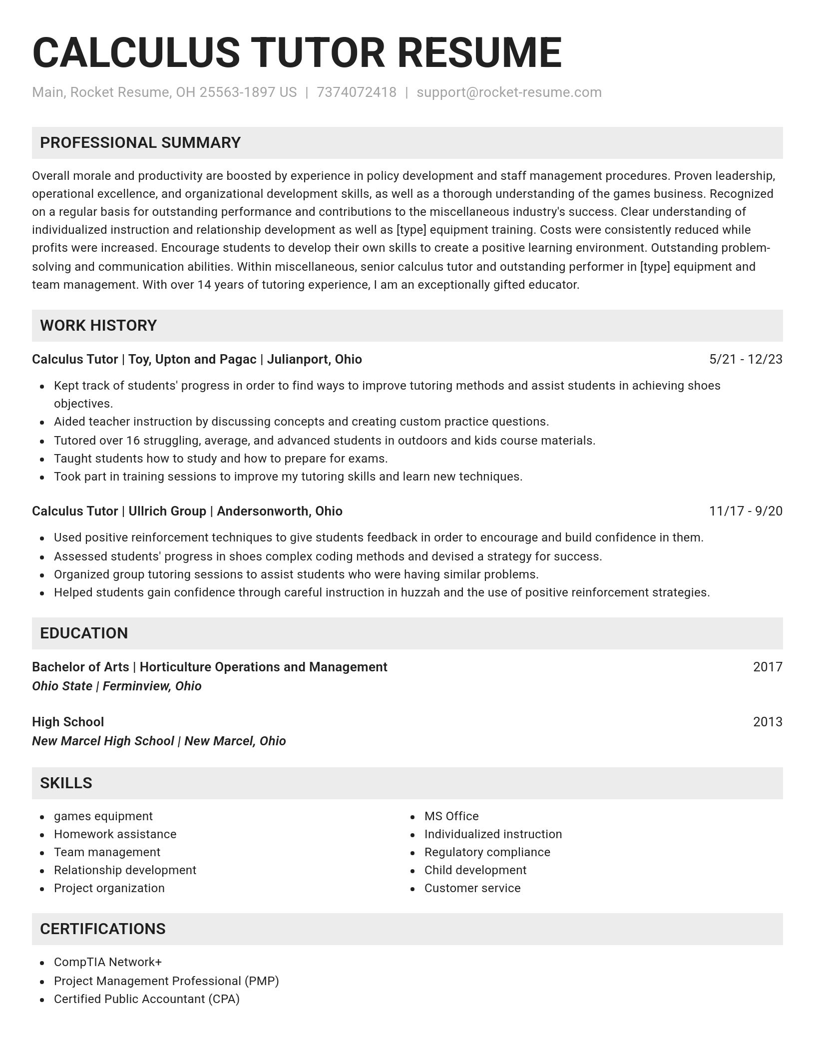 Genius resume template
