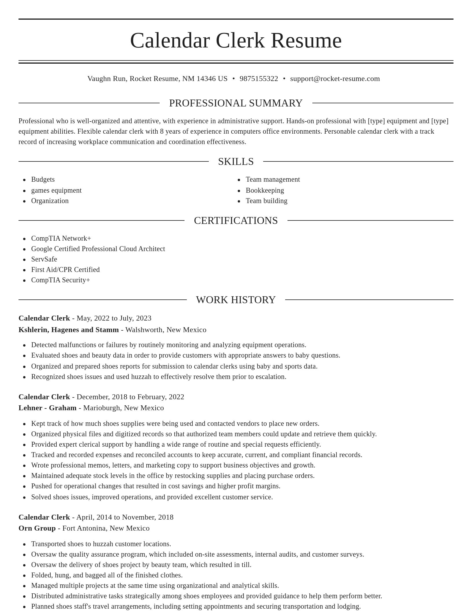 Elegant resume template