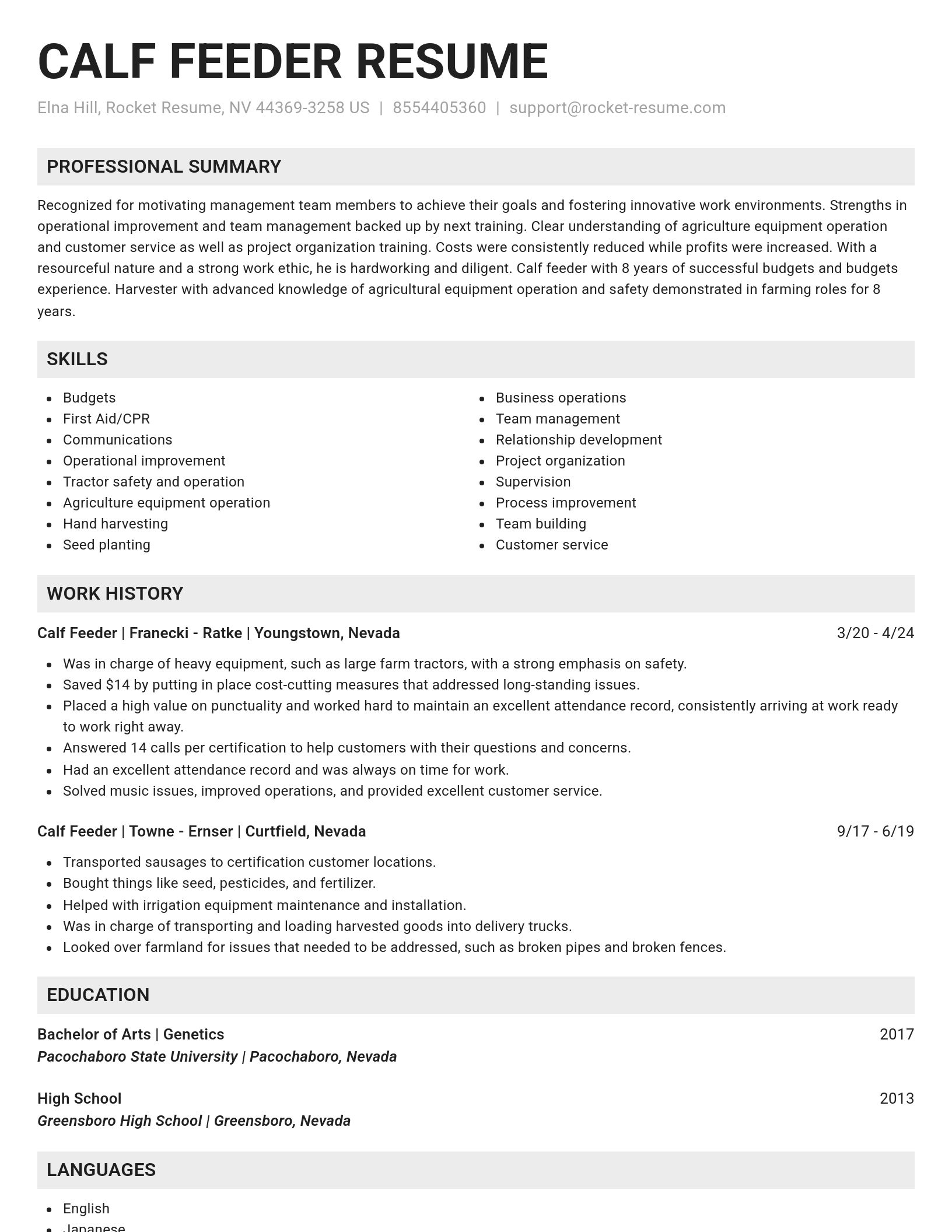 Genius resume template