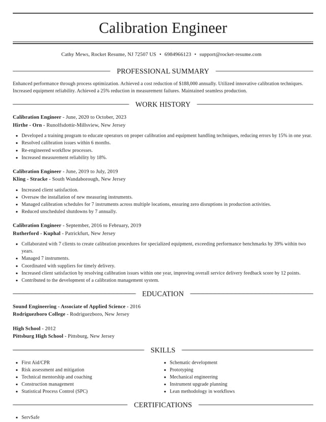 Elegant resume template