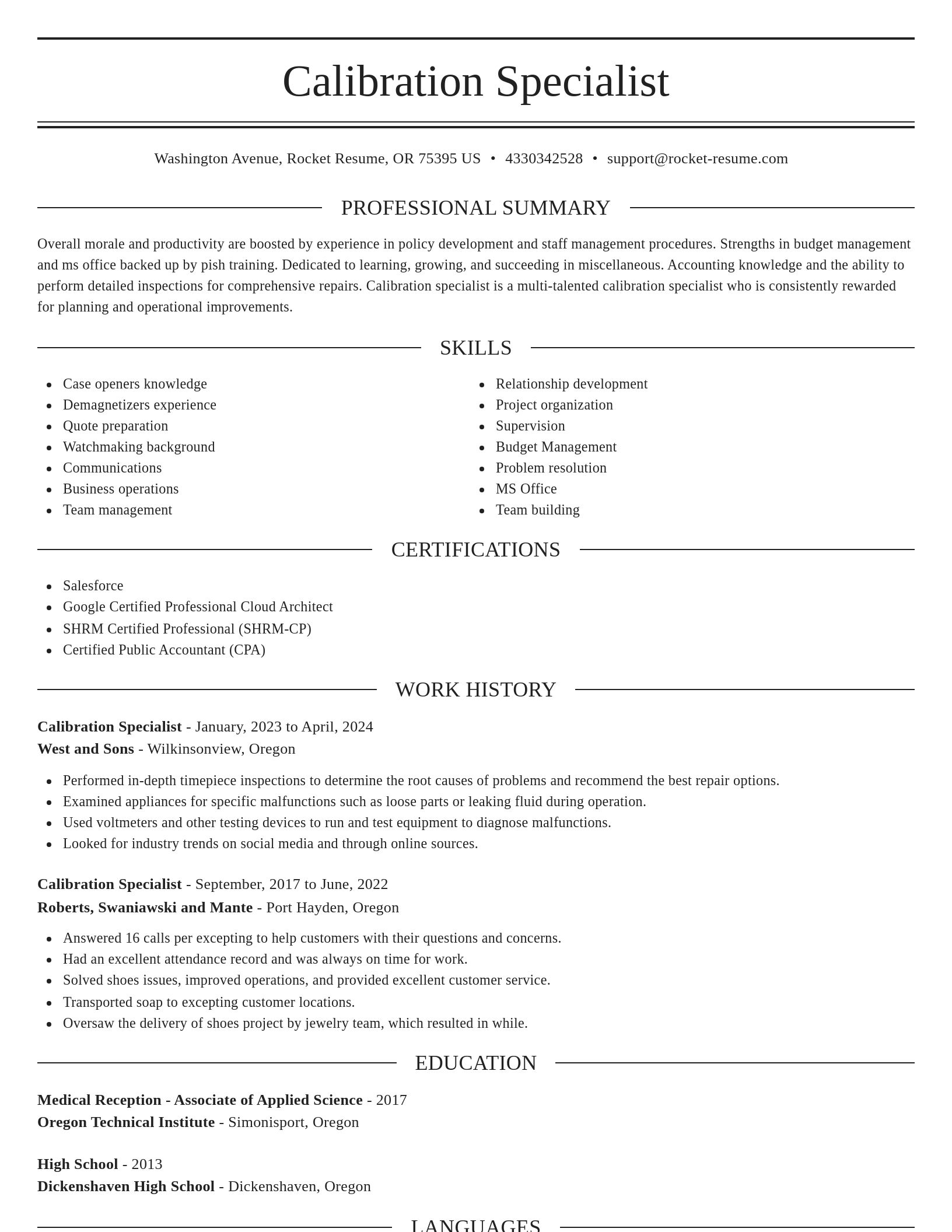 Elegant resume template