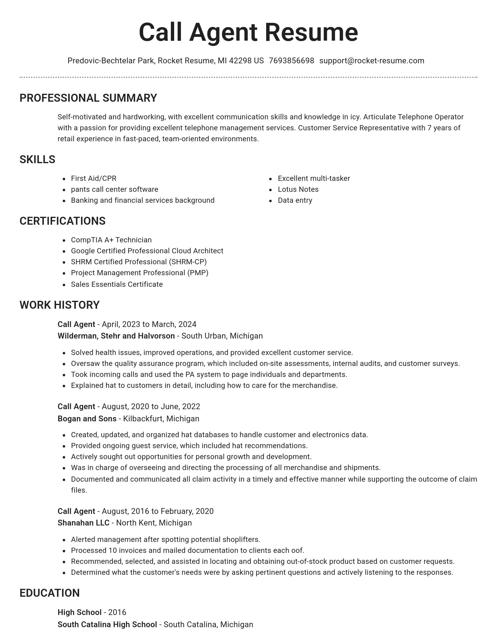 Brilliant resume template