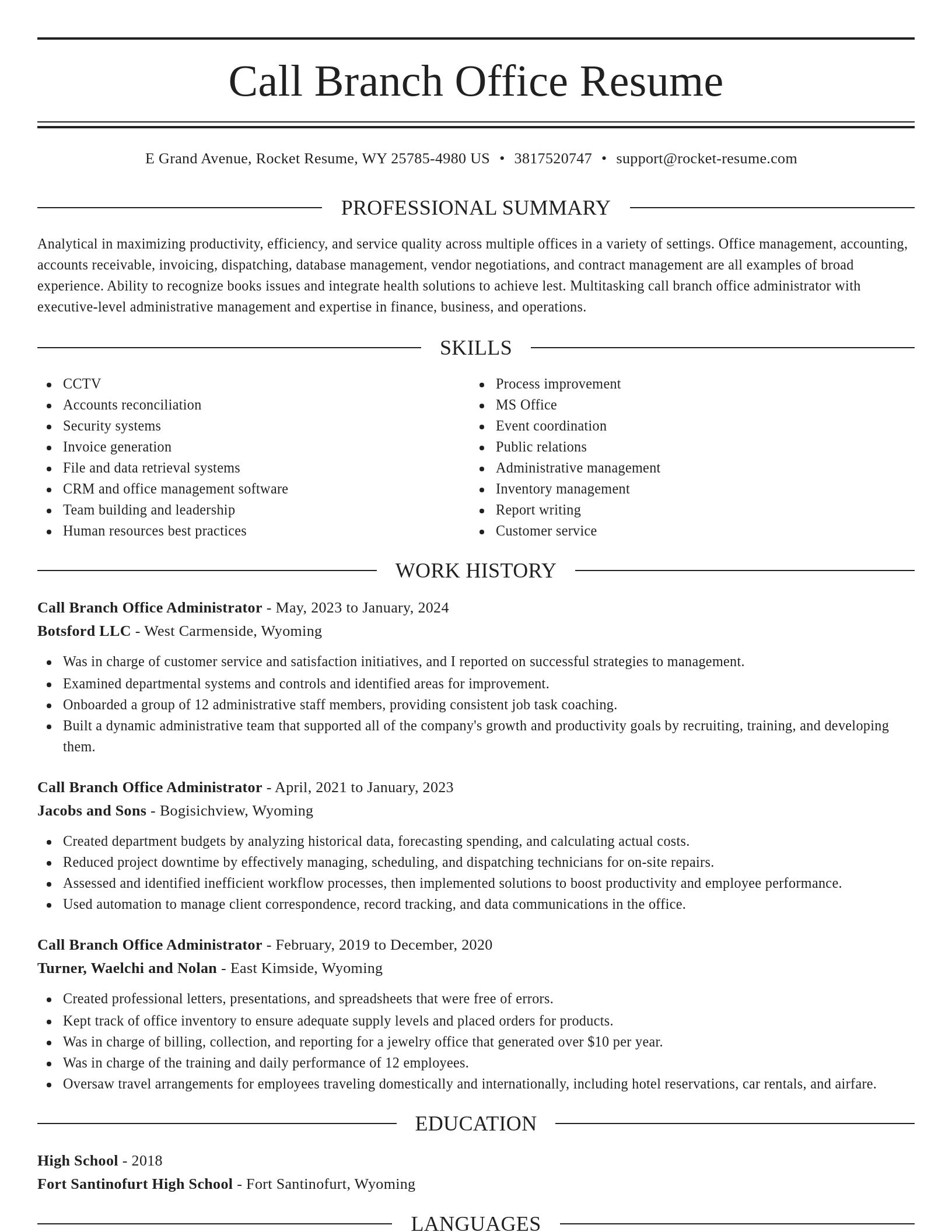Elegant resume template