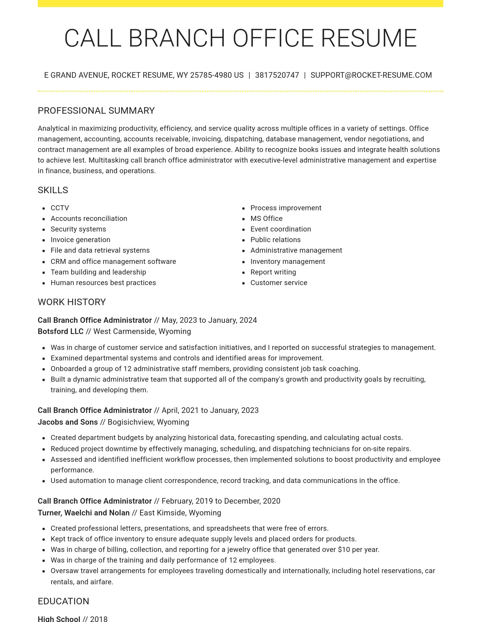 Grand resume template