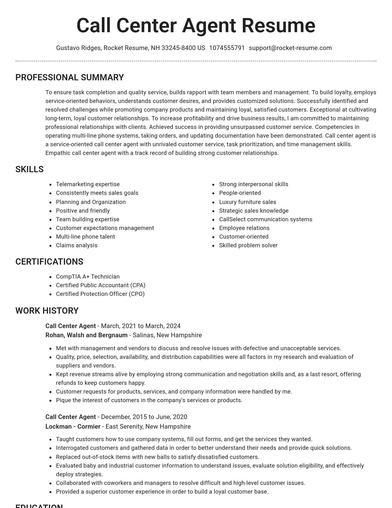 Brilliant resume template