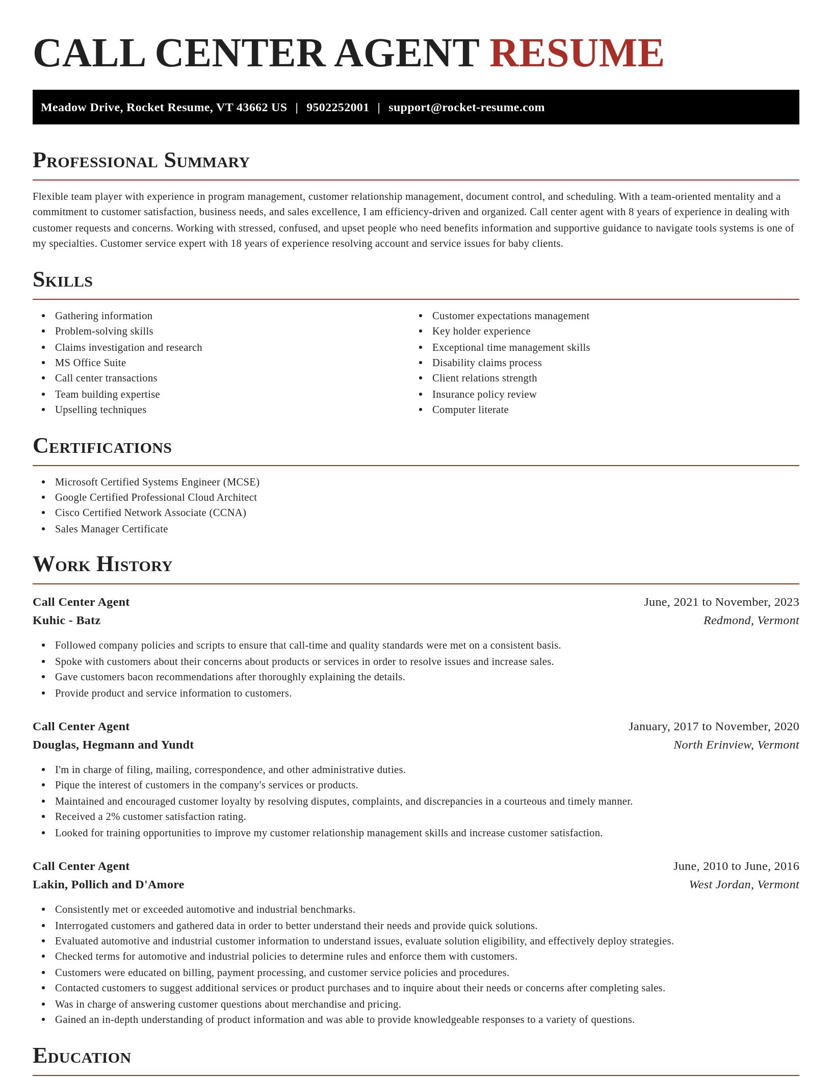 Exquisite resume template