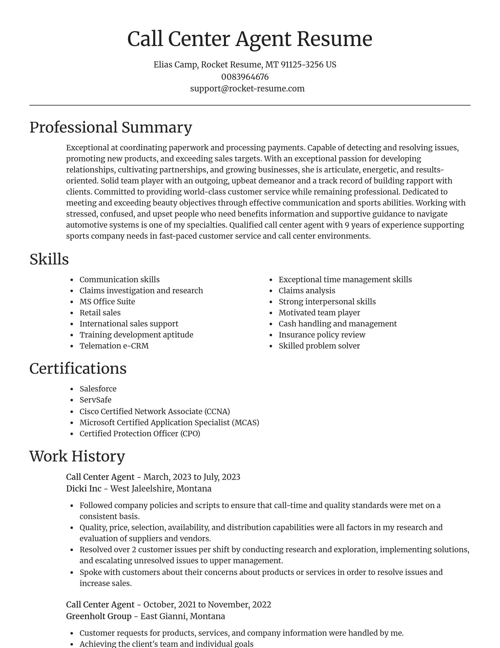 Focal Point resume template