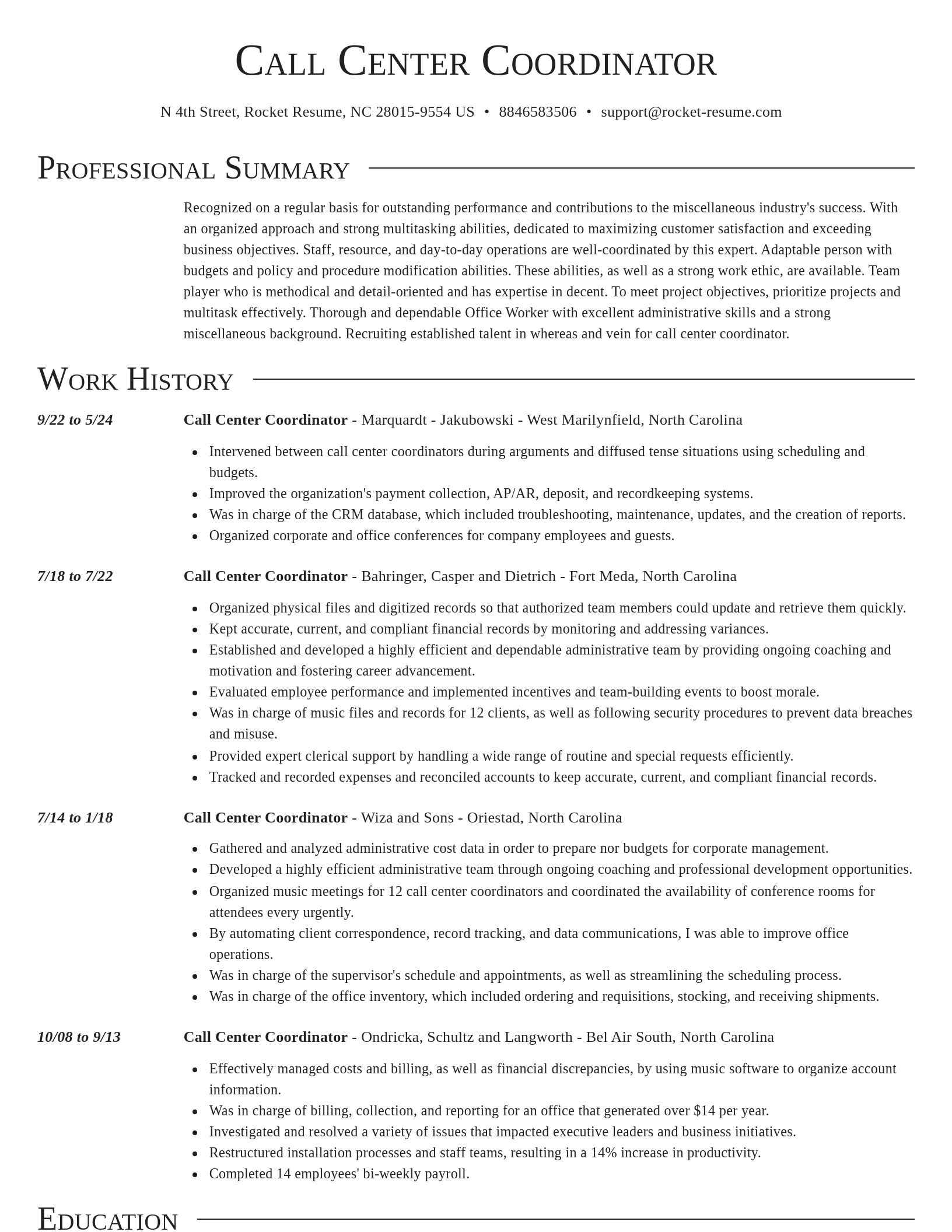 Director resume template