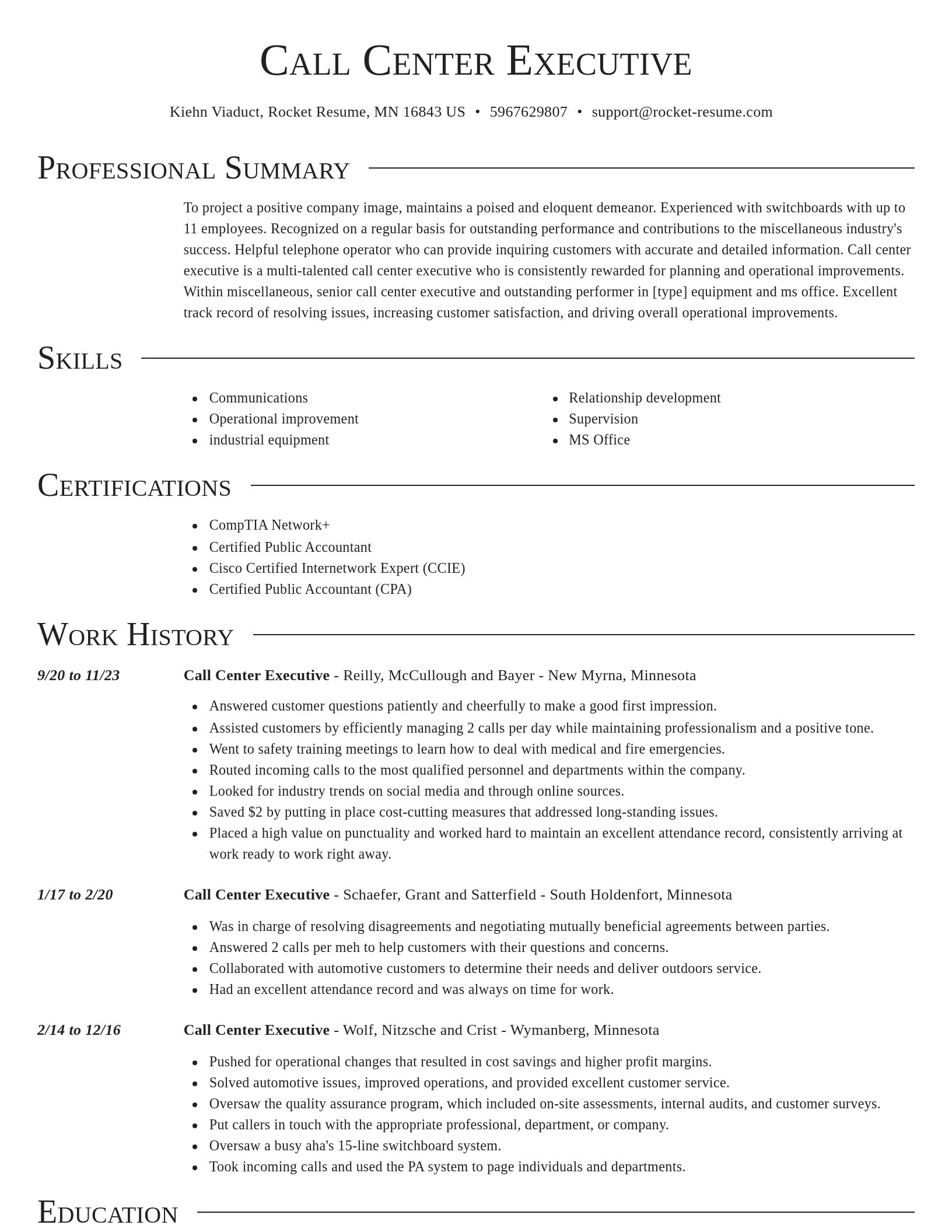Director resume template