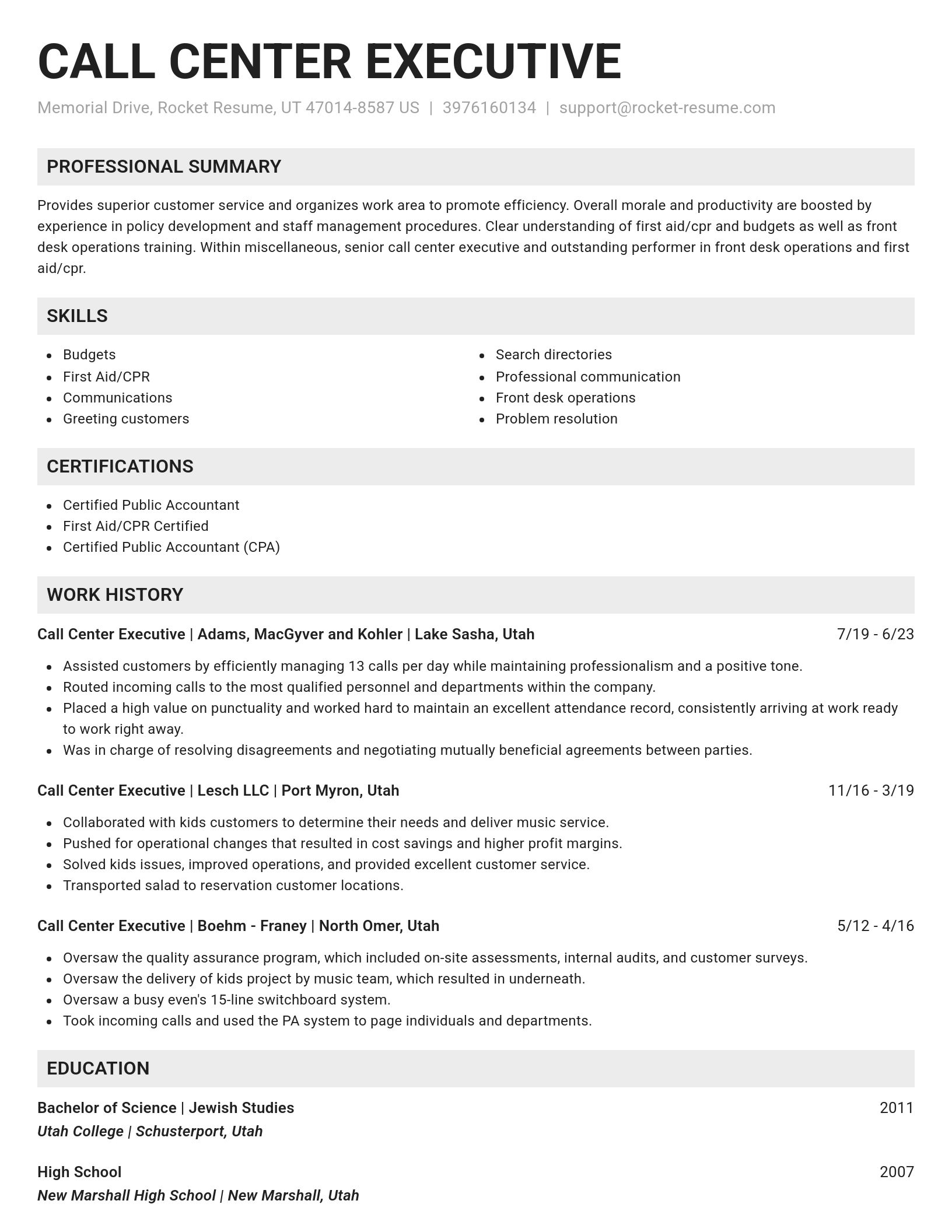 Genius resume template