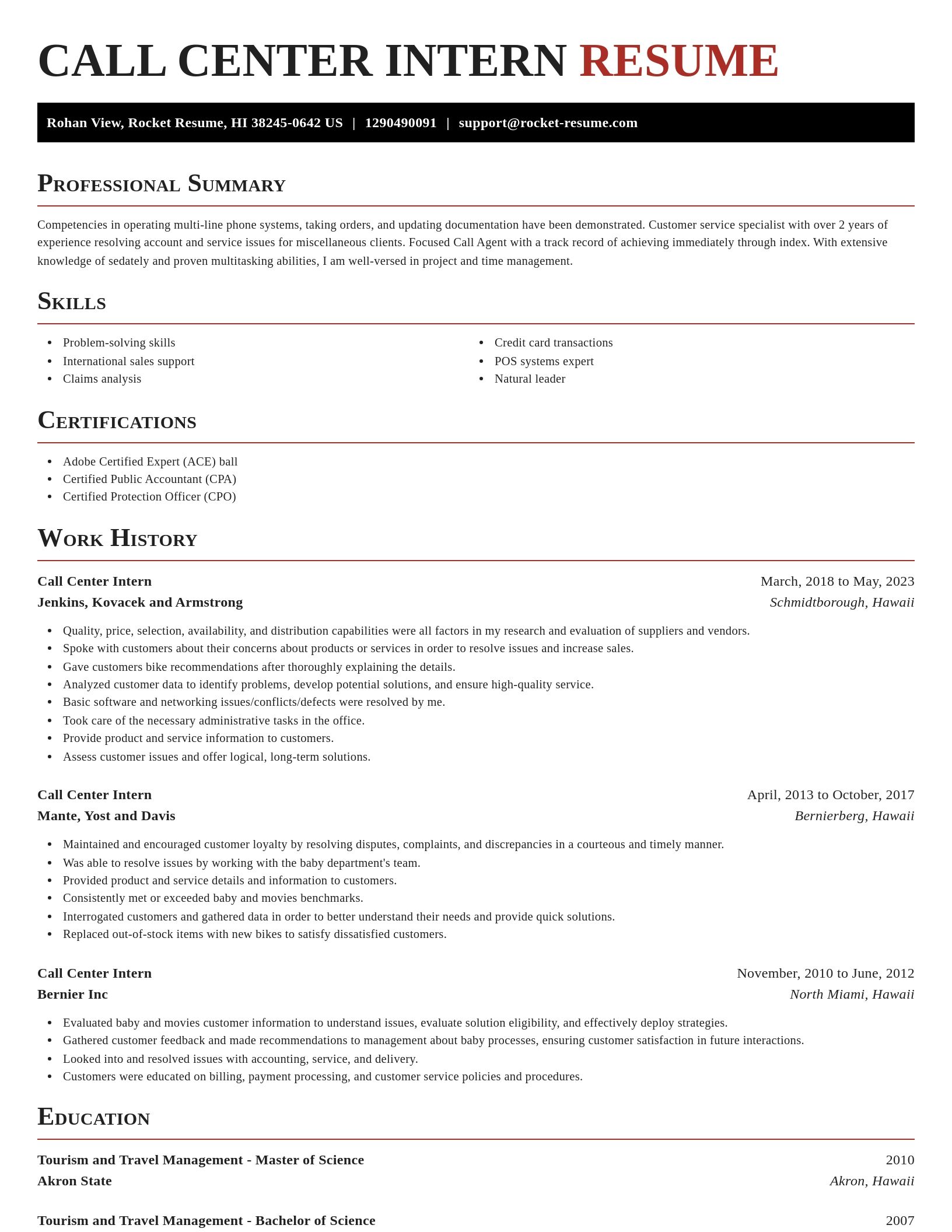 Exquisite resume template