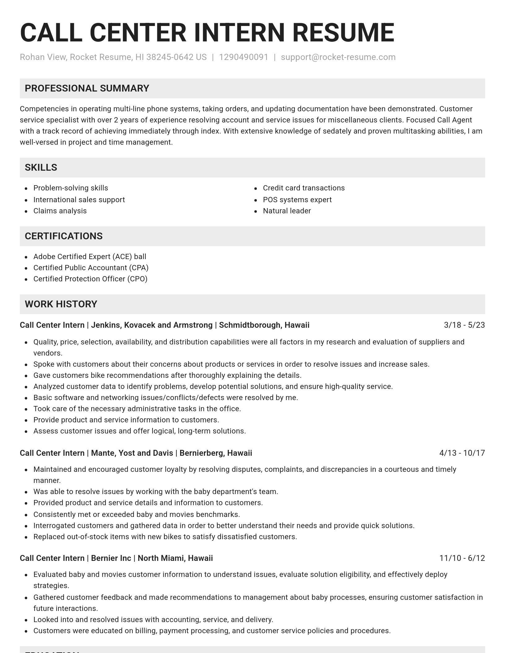 Genius resume template