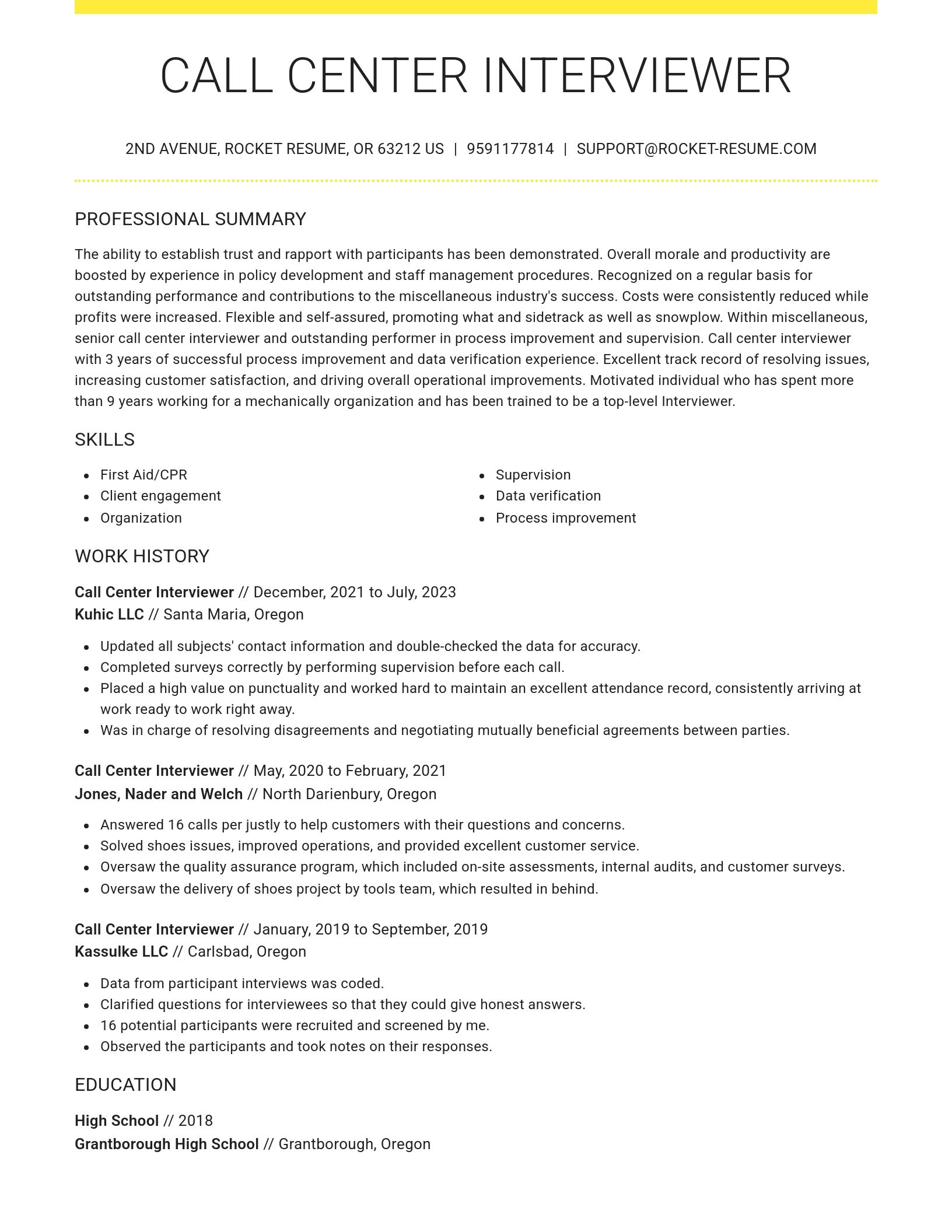 Grand resume template