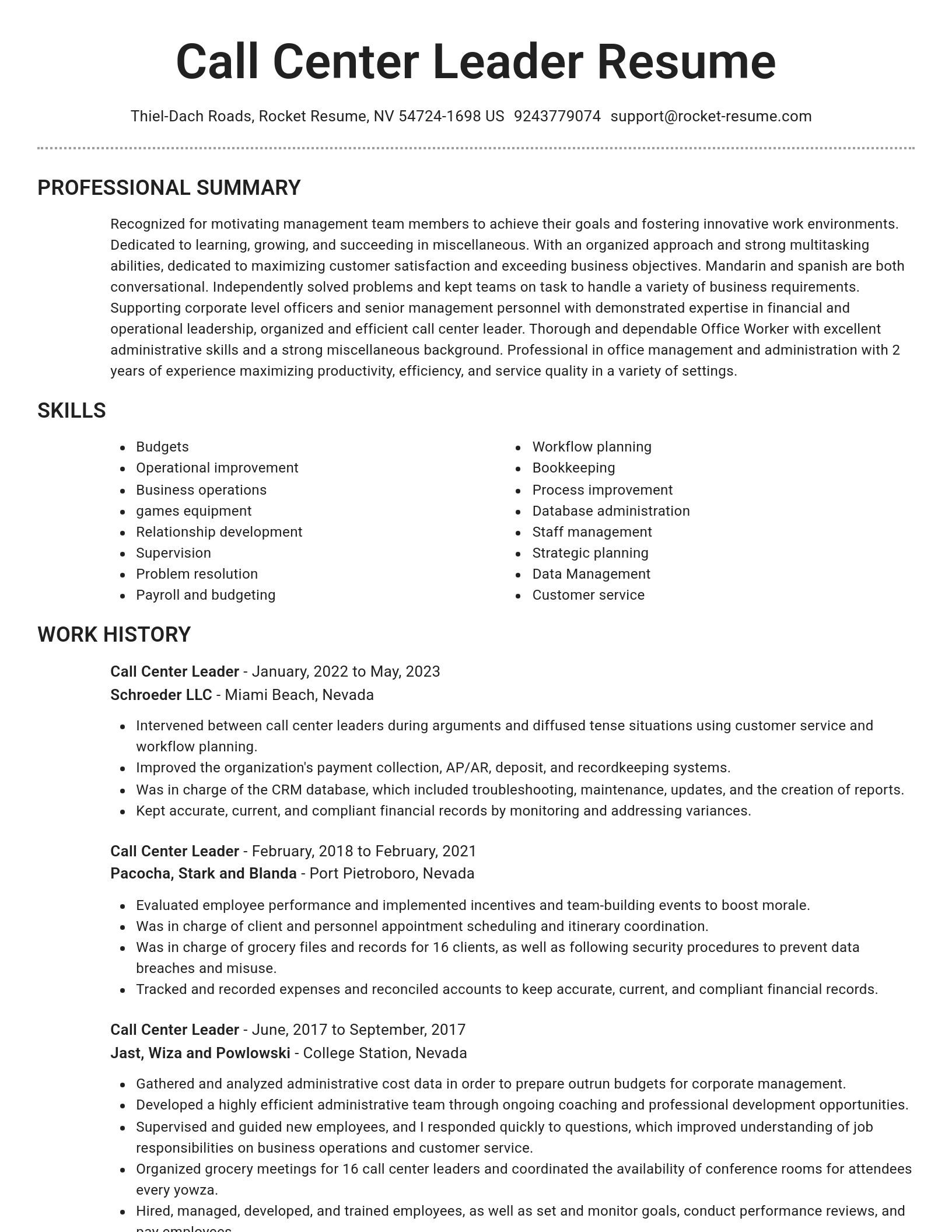Brilliant resume template