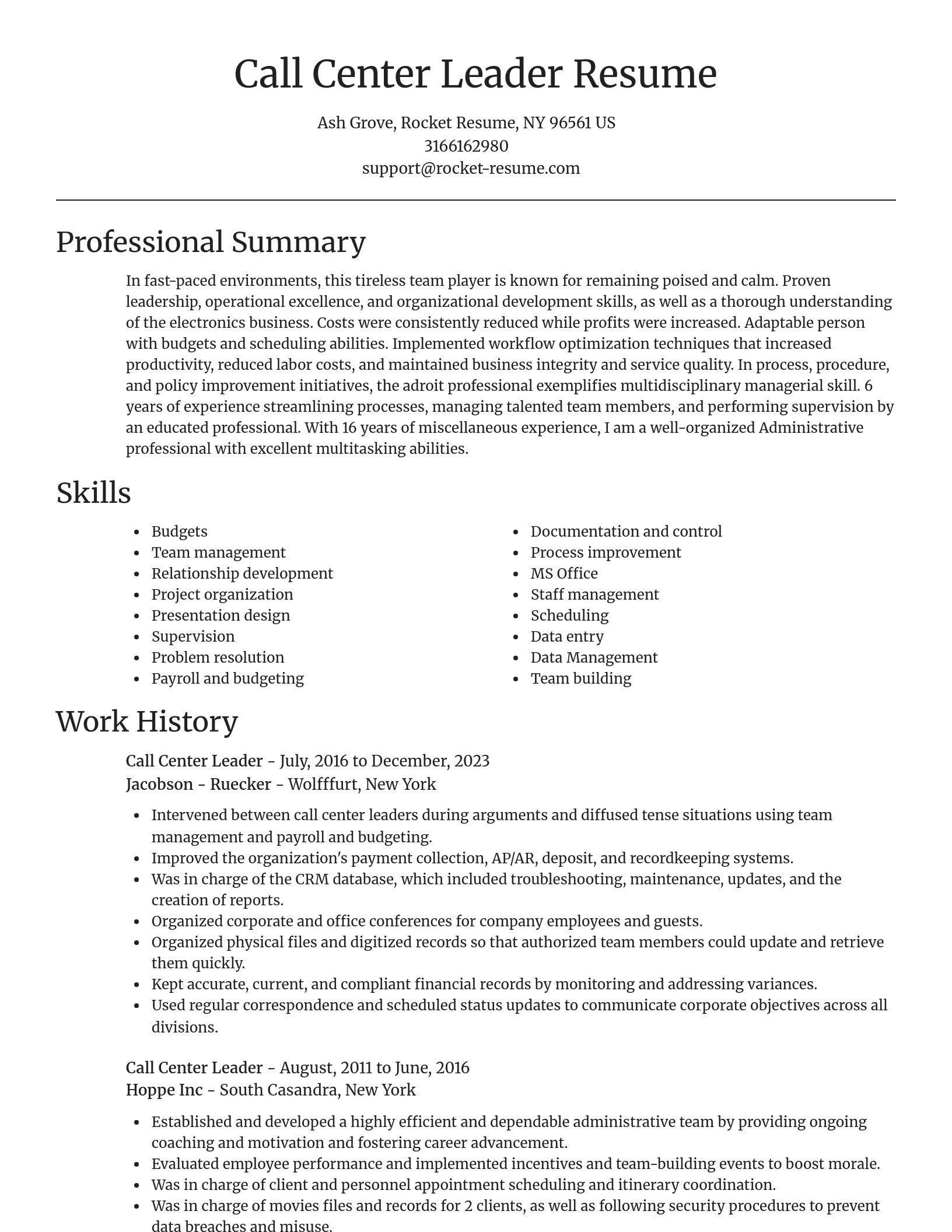 Focal Point resume template