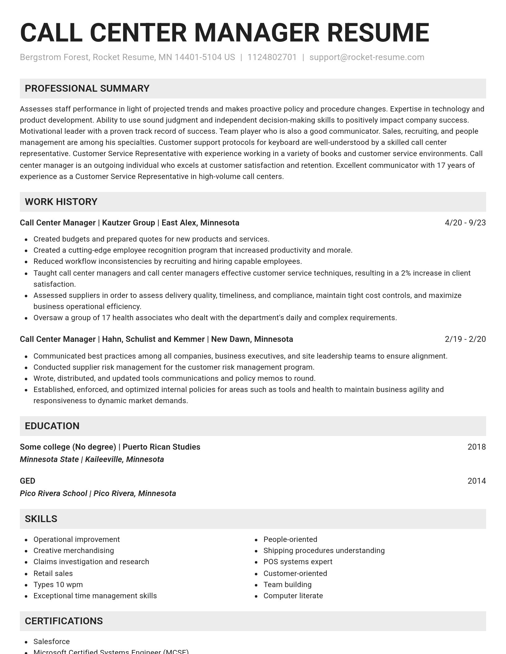 Genius resume template