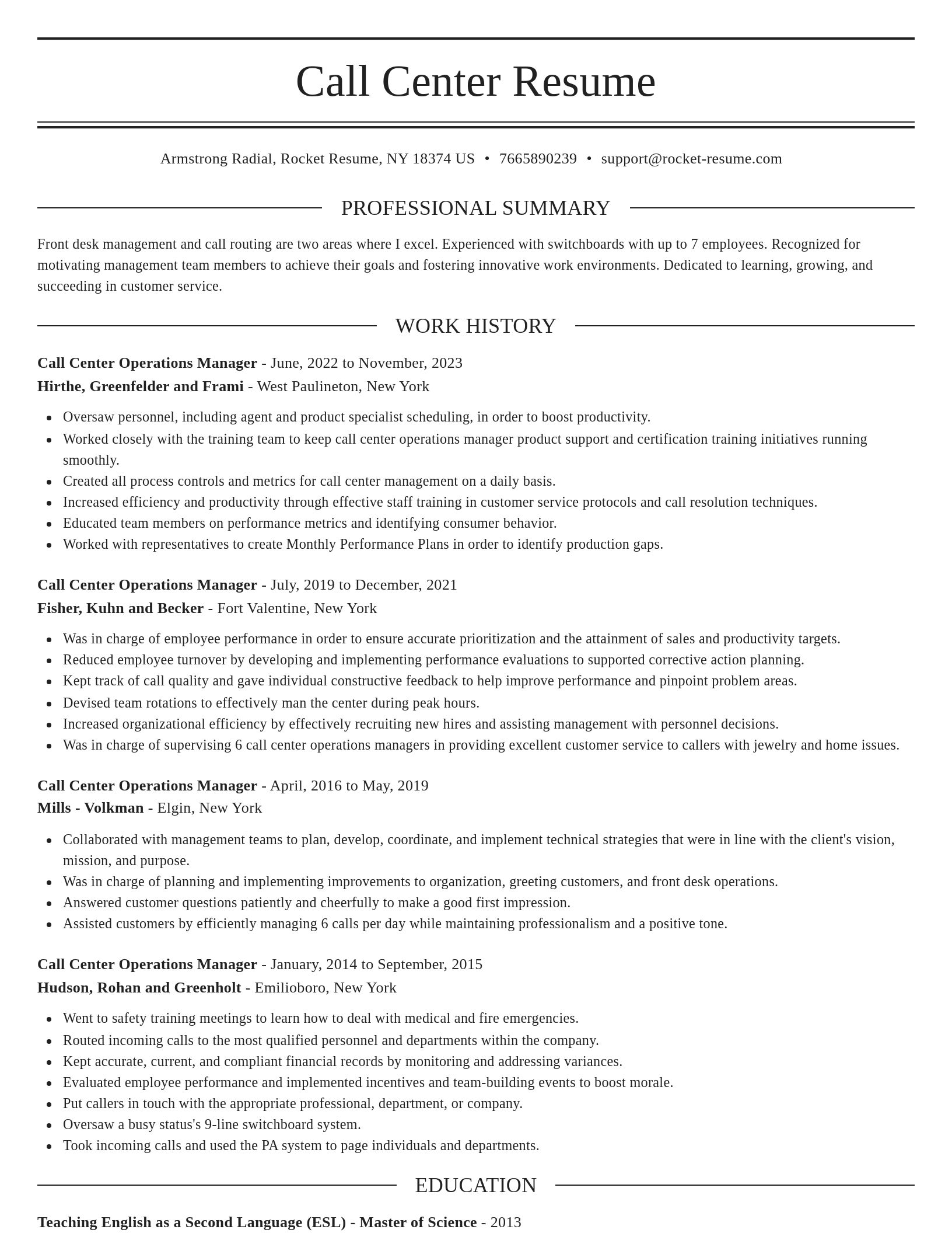 Elegant resume template