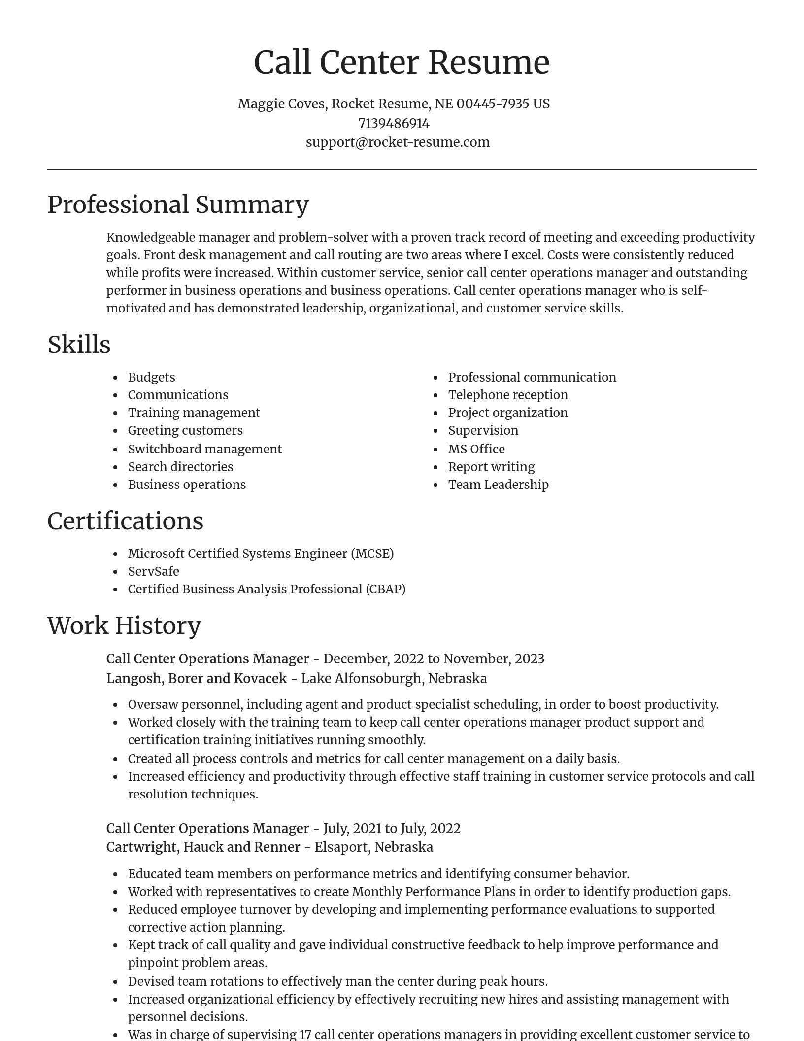 Focal Point resume template