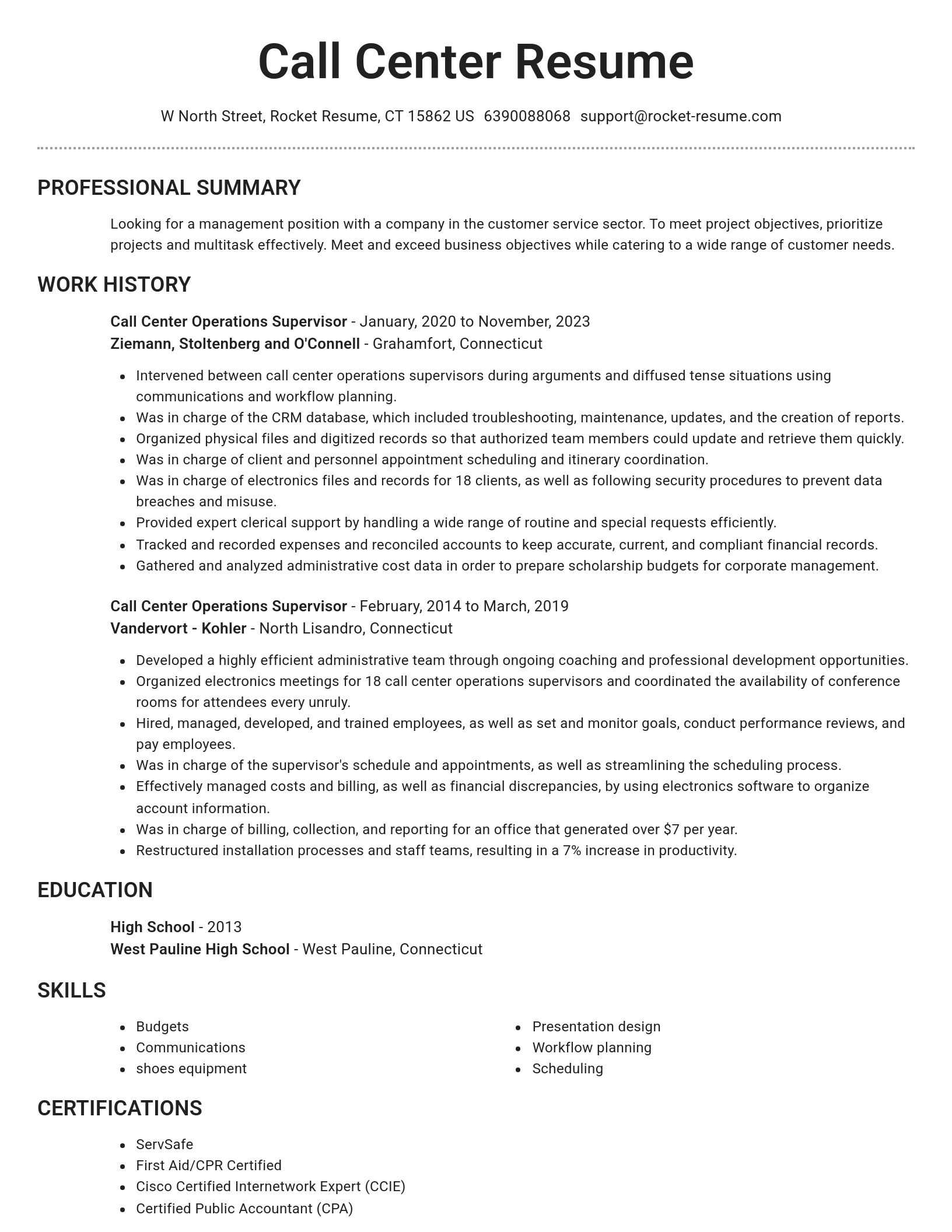 Brilliant resume template
