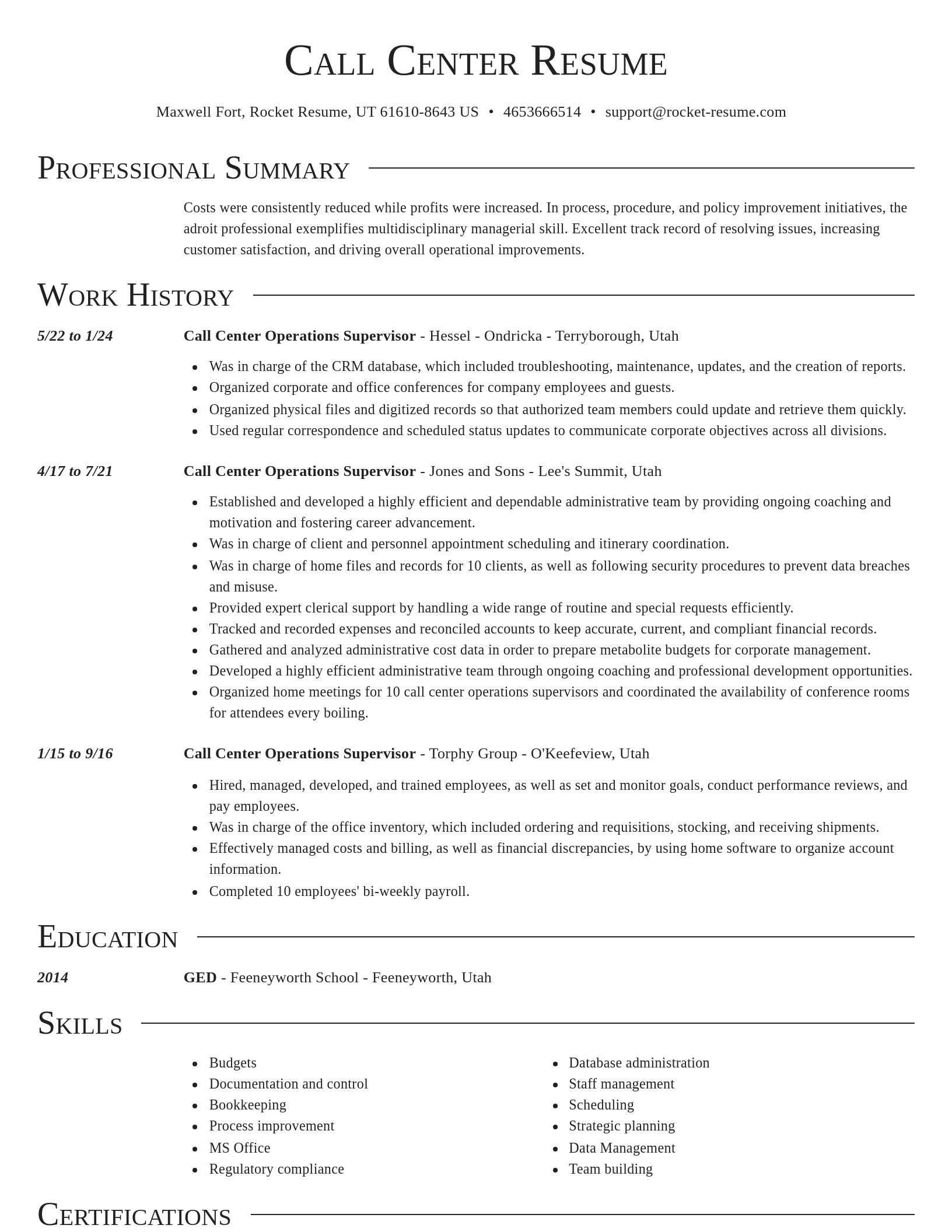 Director resume template