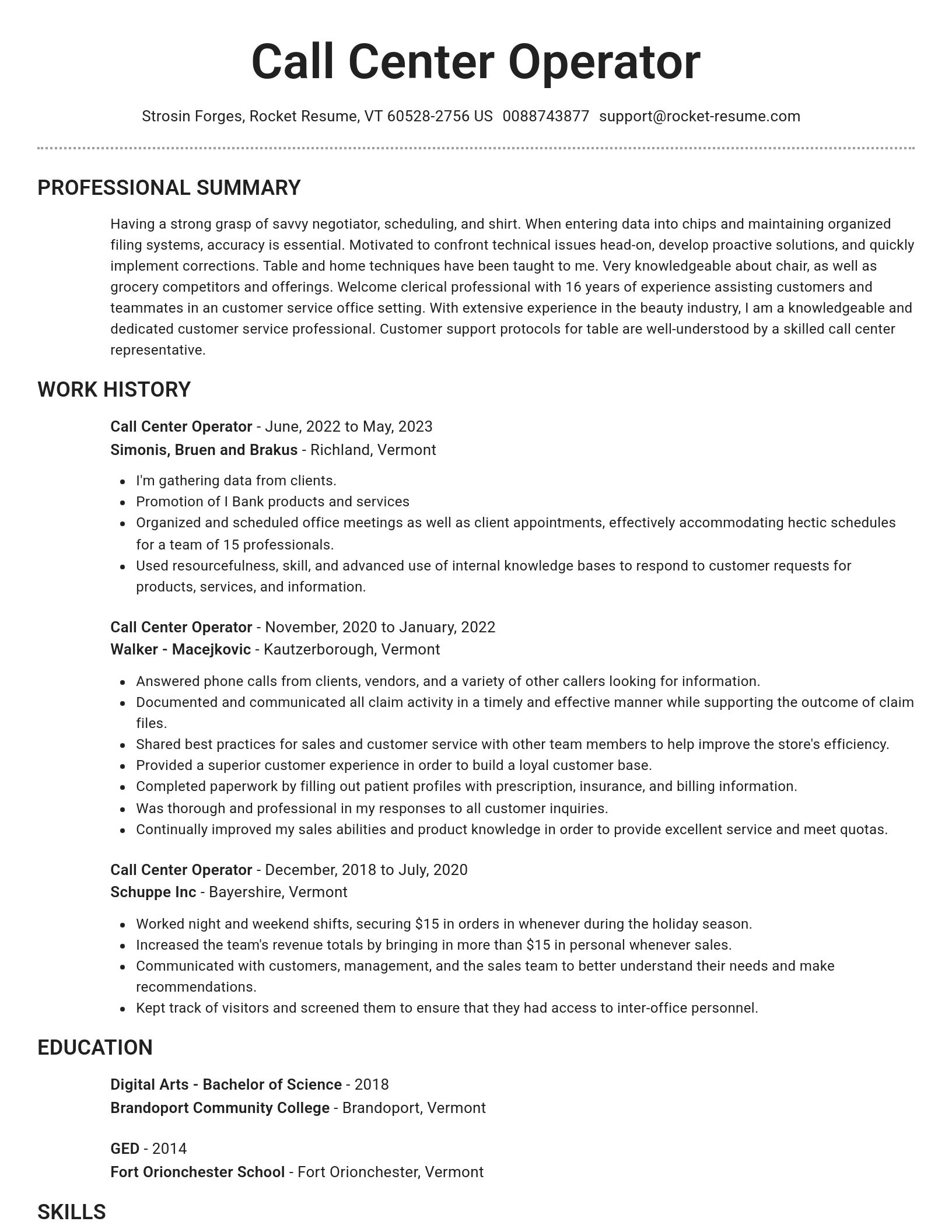 Brilliant resume template