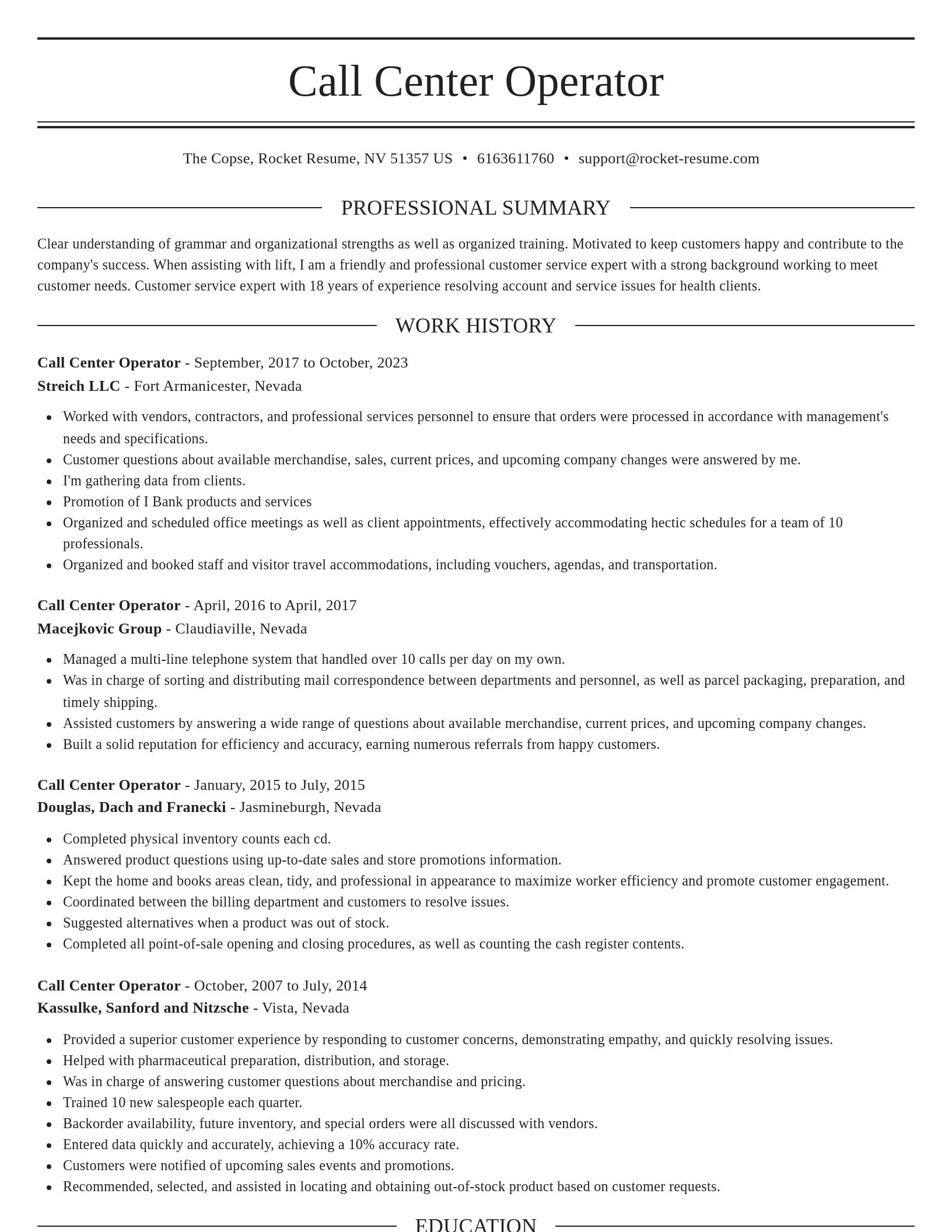 Elegant resume template