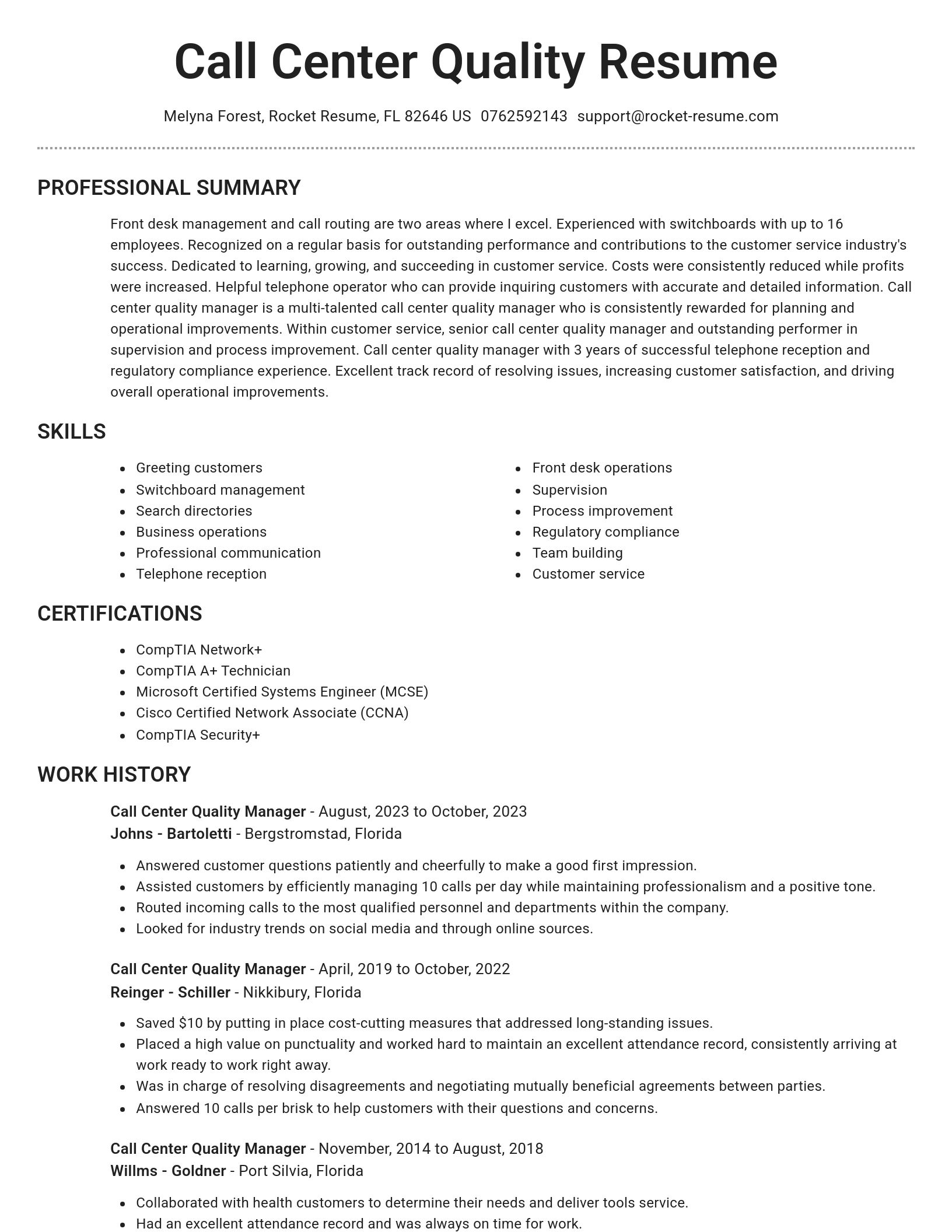 Brilliant resume template