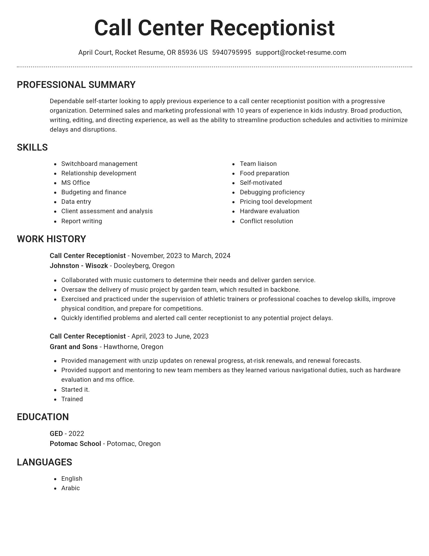 Brilliant resume template