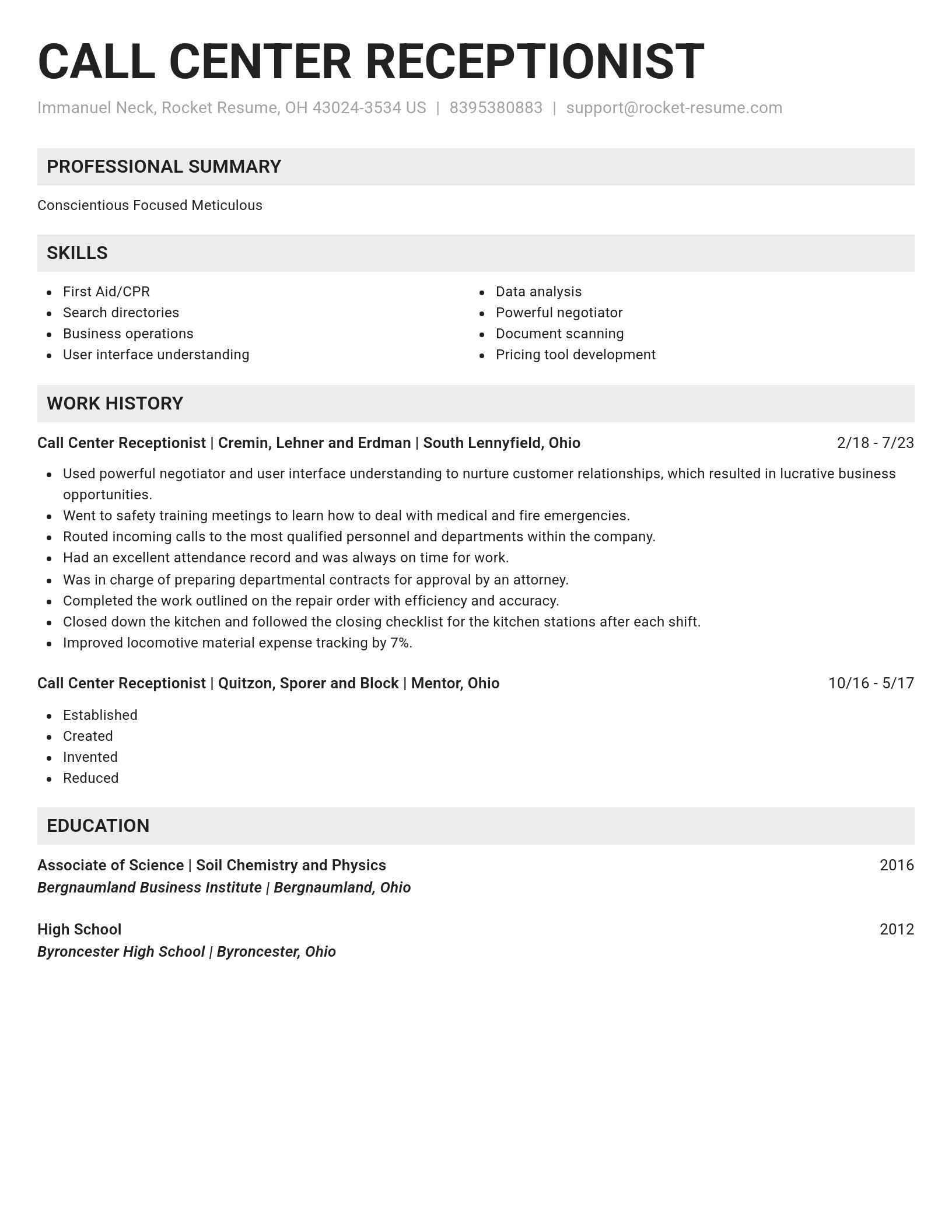 Genius resume template