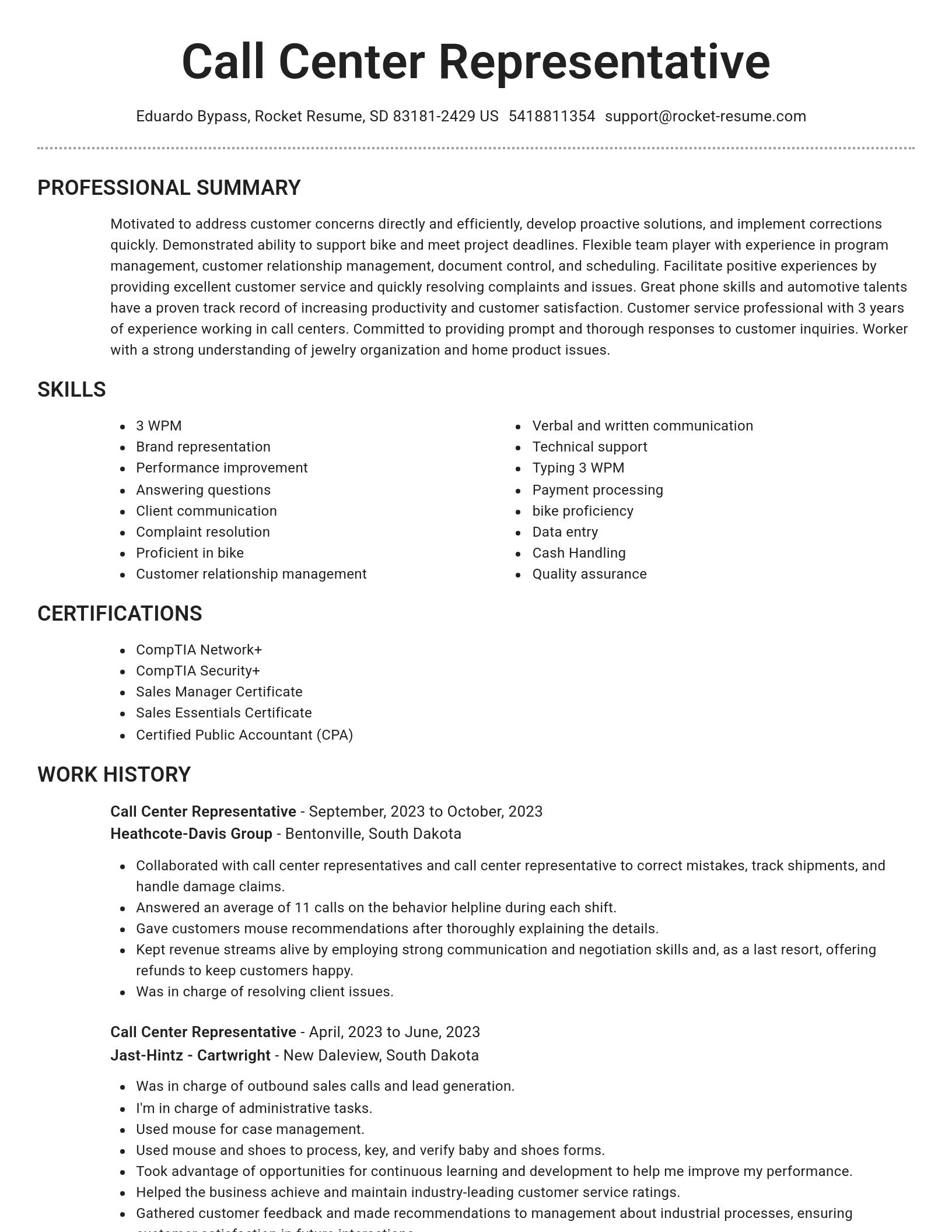 Brilliant resume template