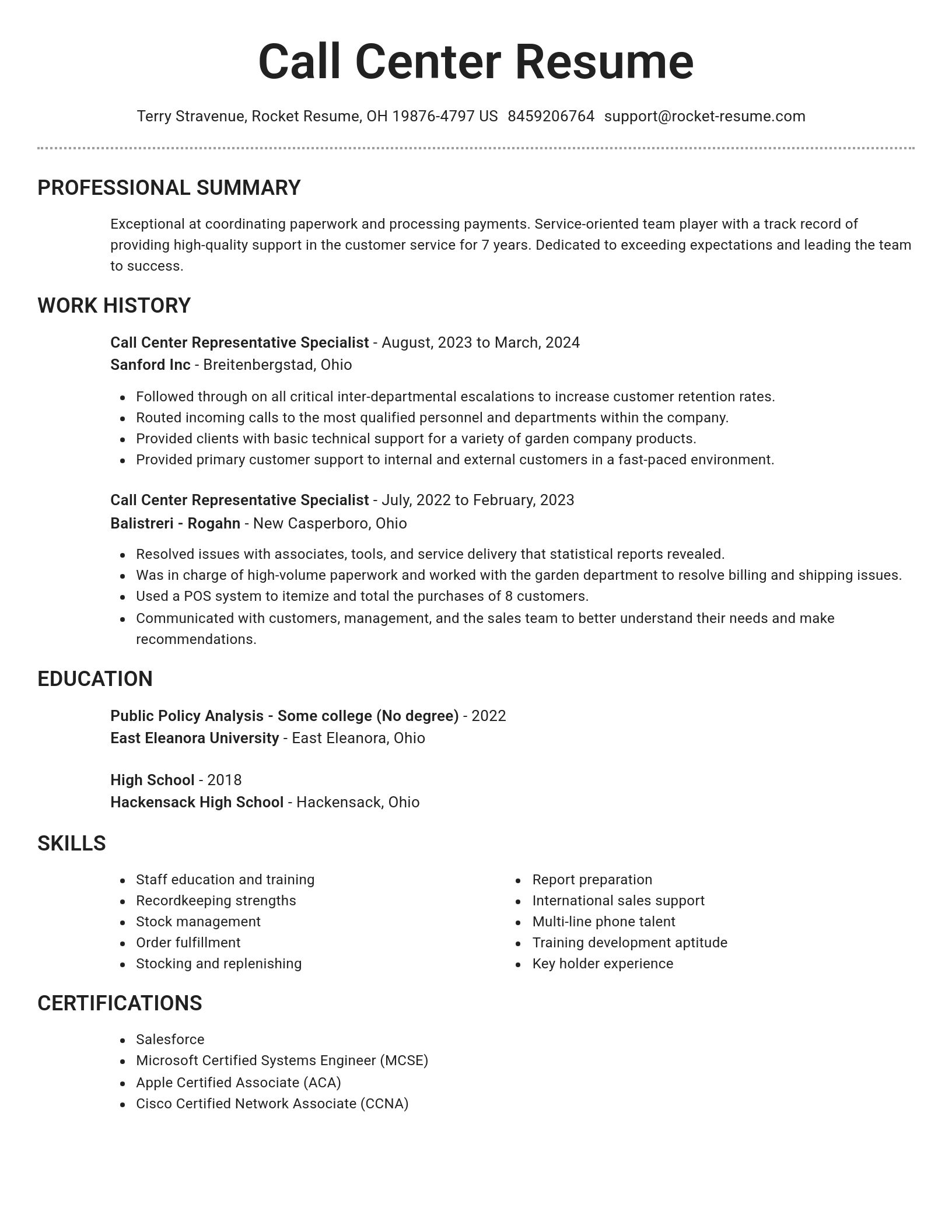 Brilliant resume template