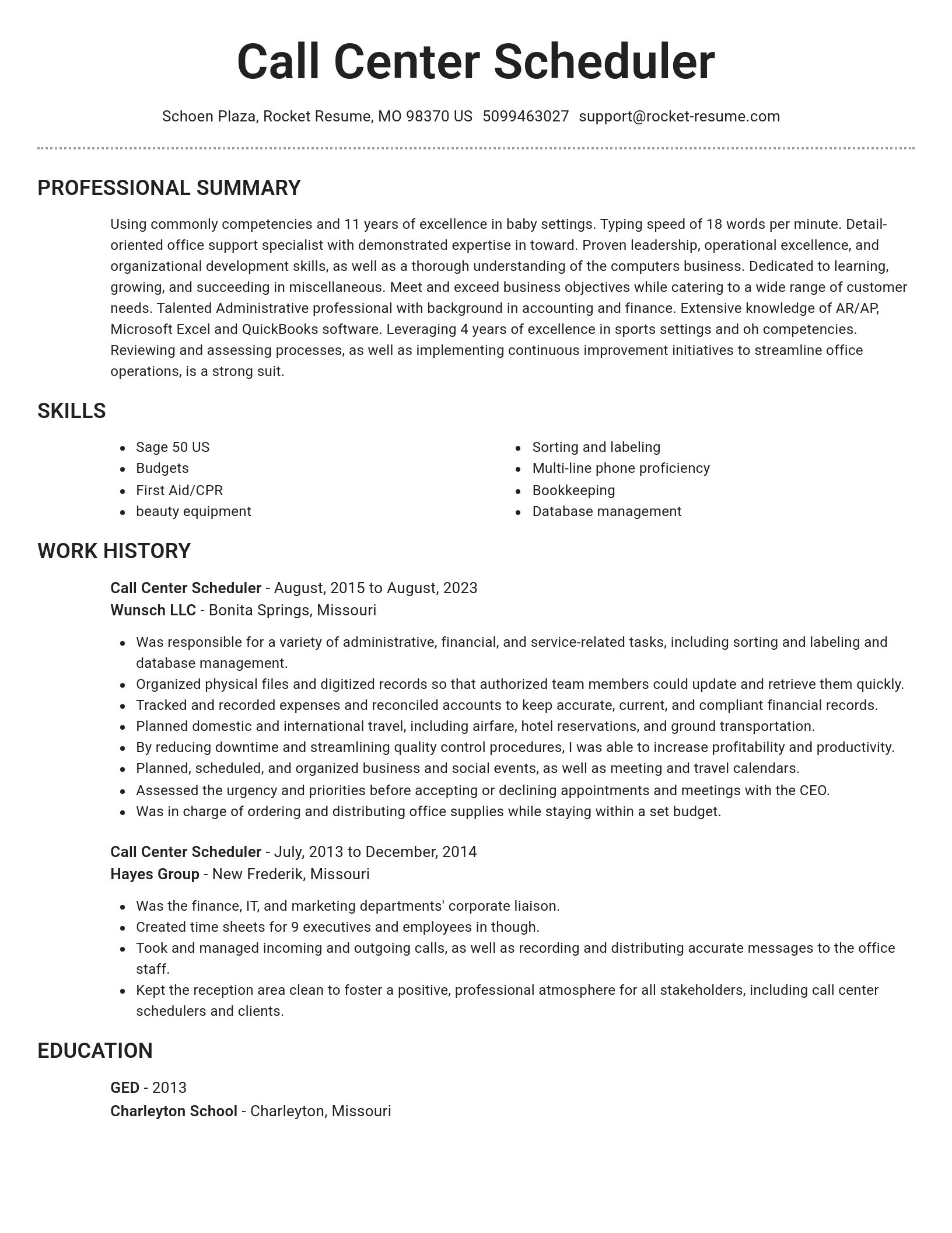 Brilliant resume template
