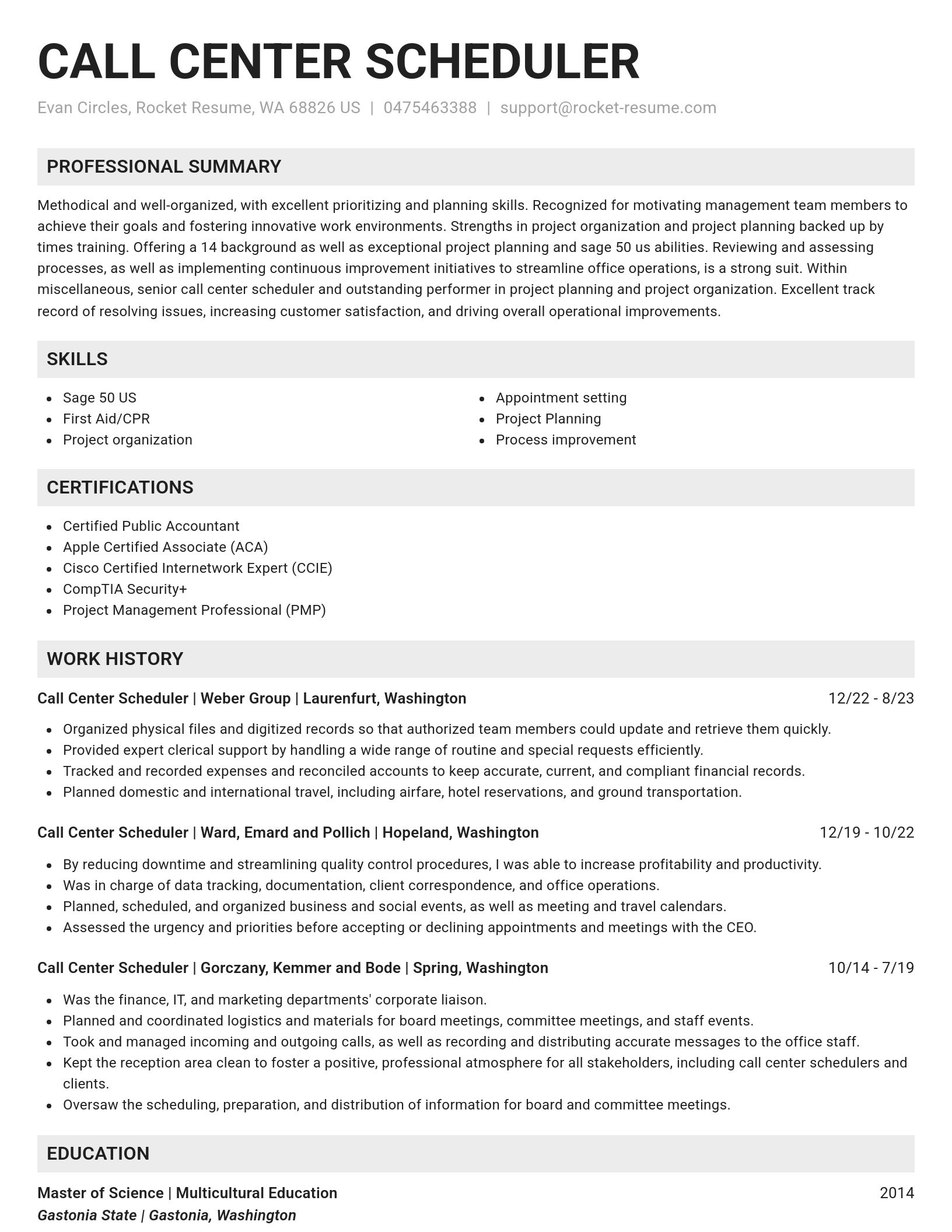 Genius resume template