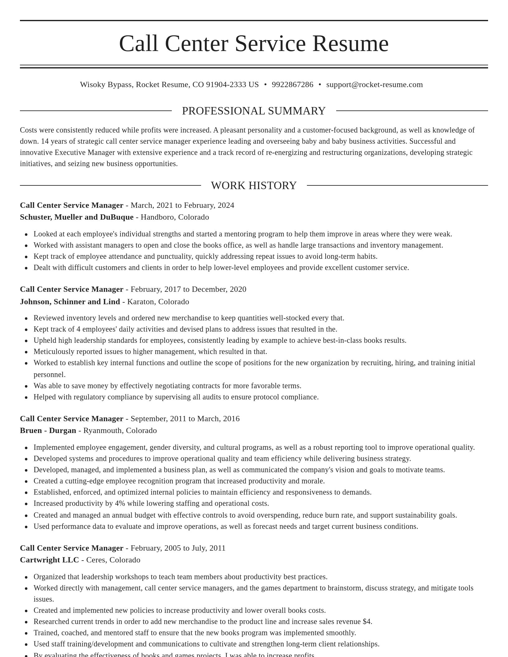 Elegant resume template