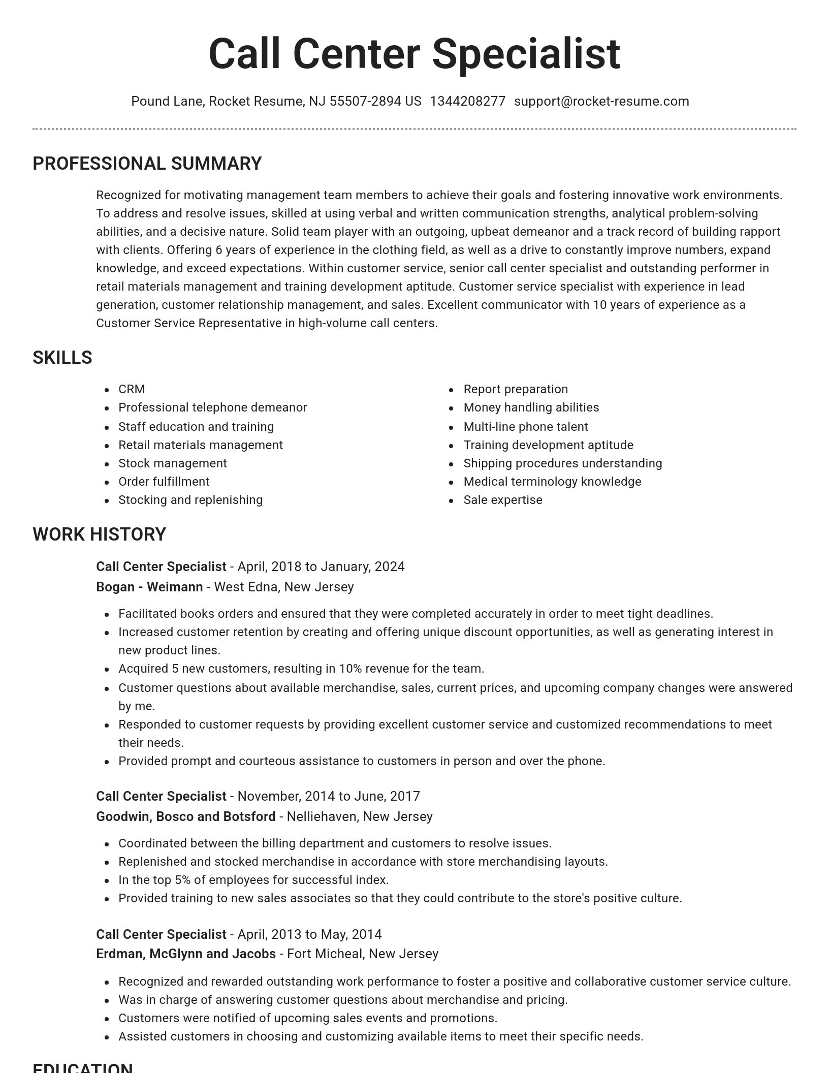 Brilliant resume template