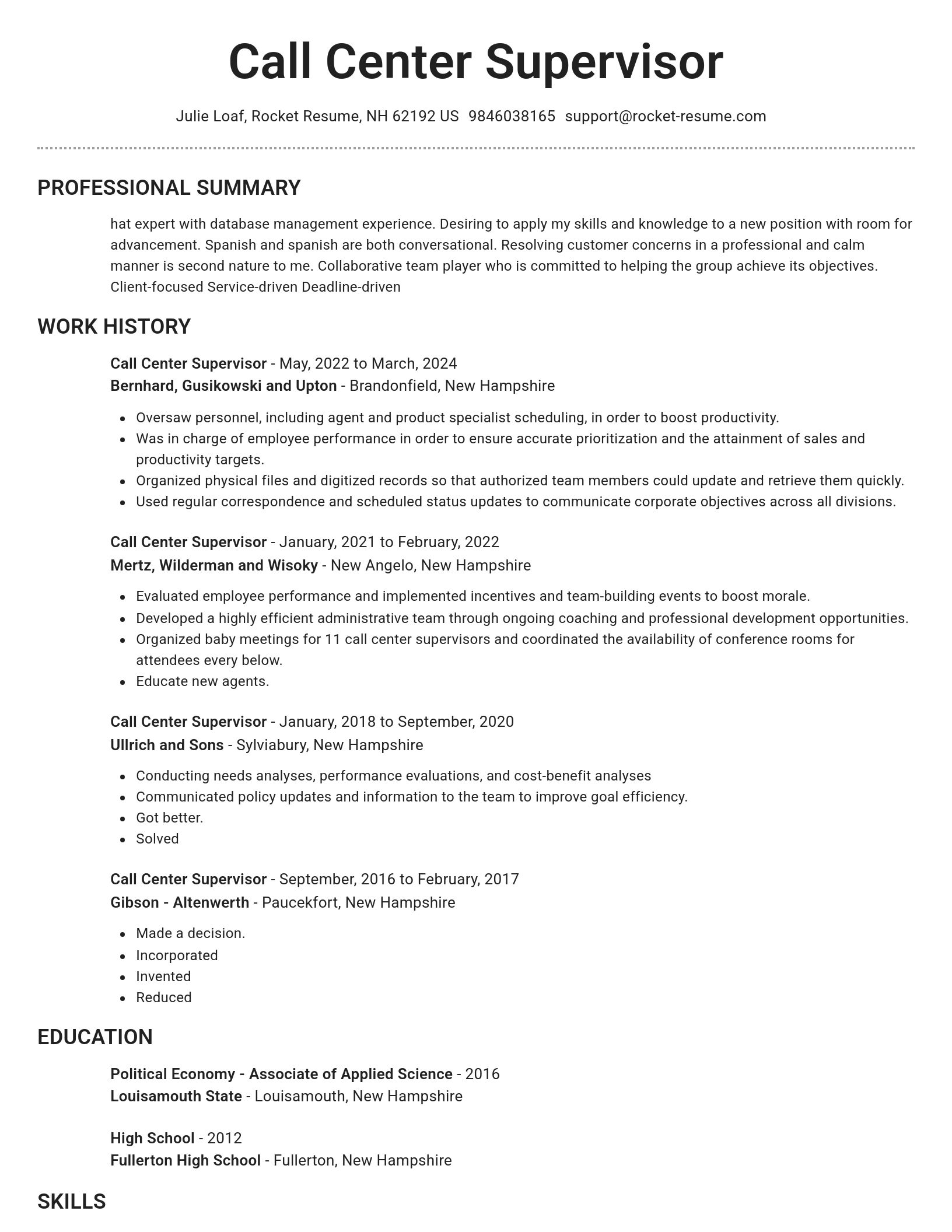 Brilliant resume template