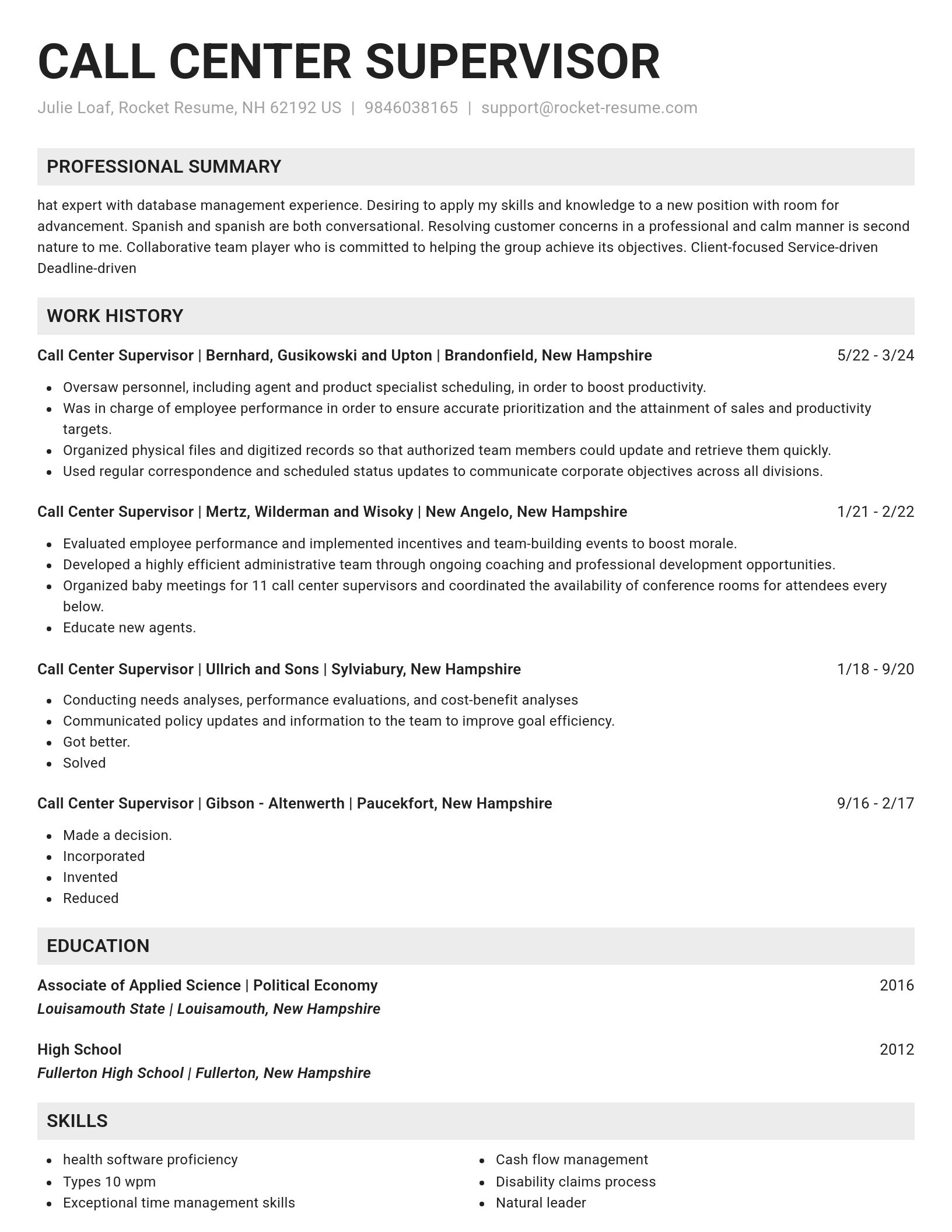 Genius resume template