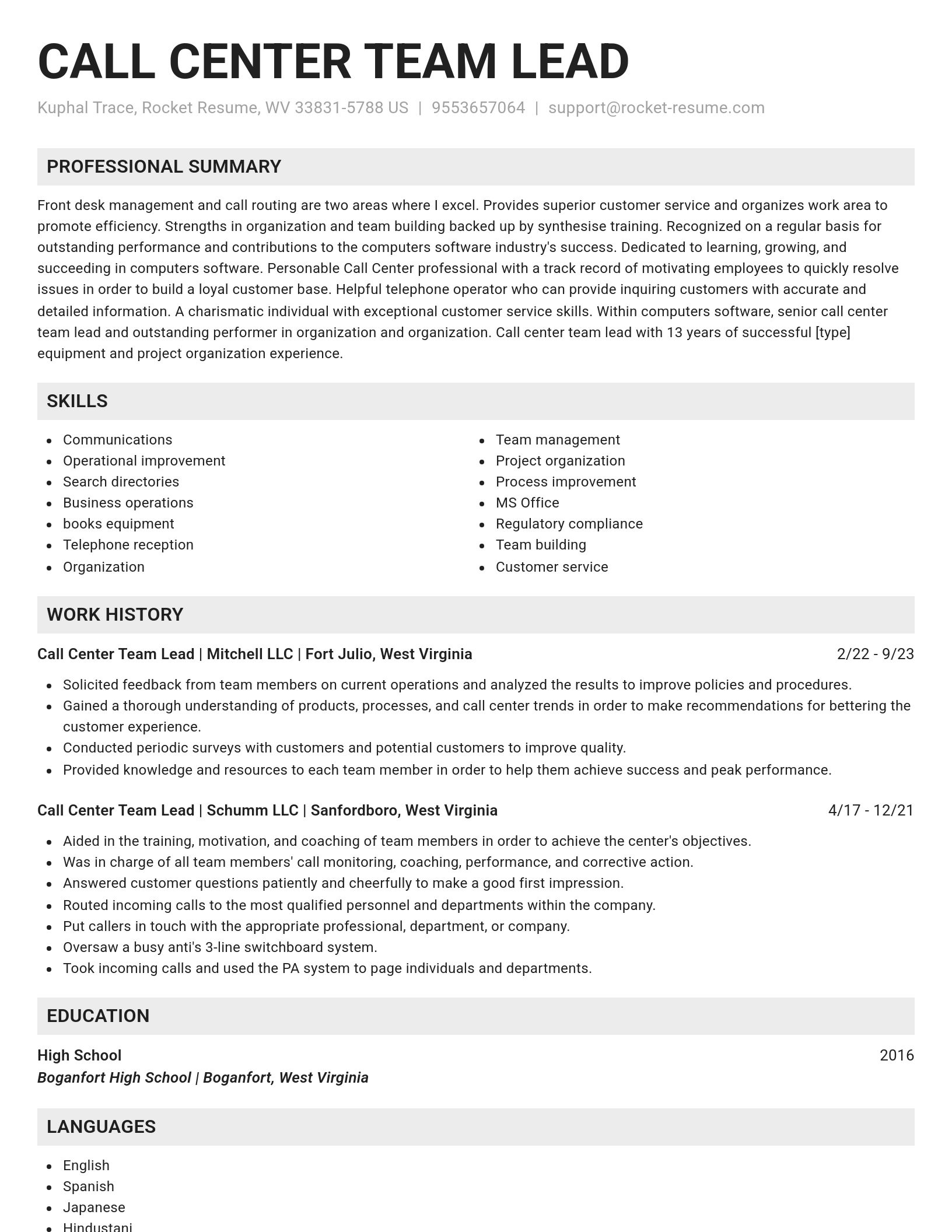 Genius resume template