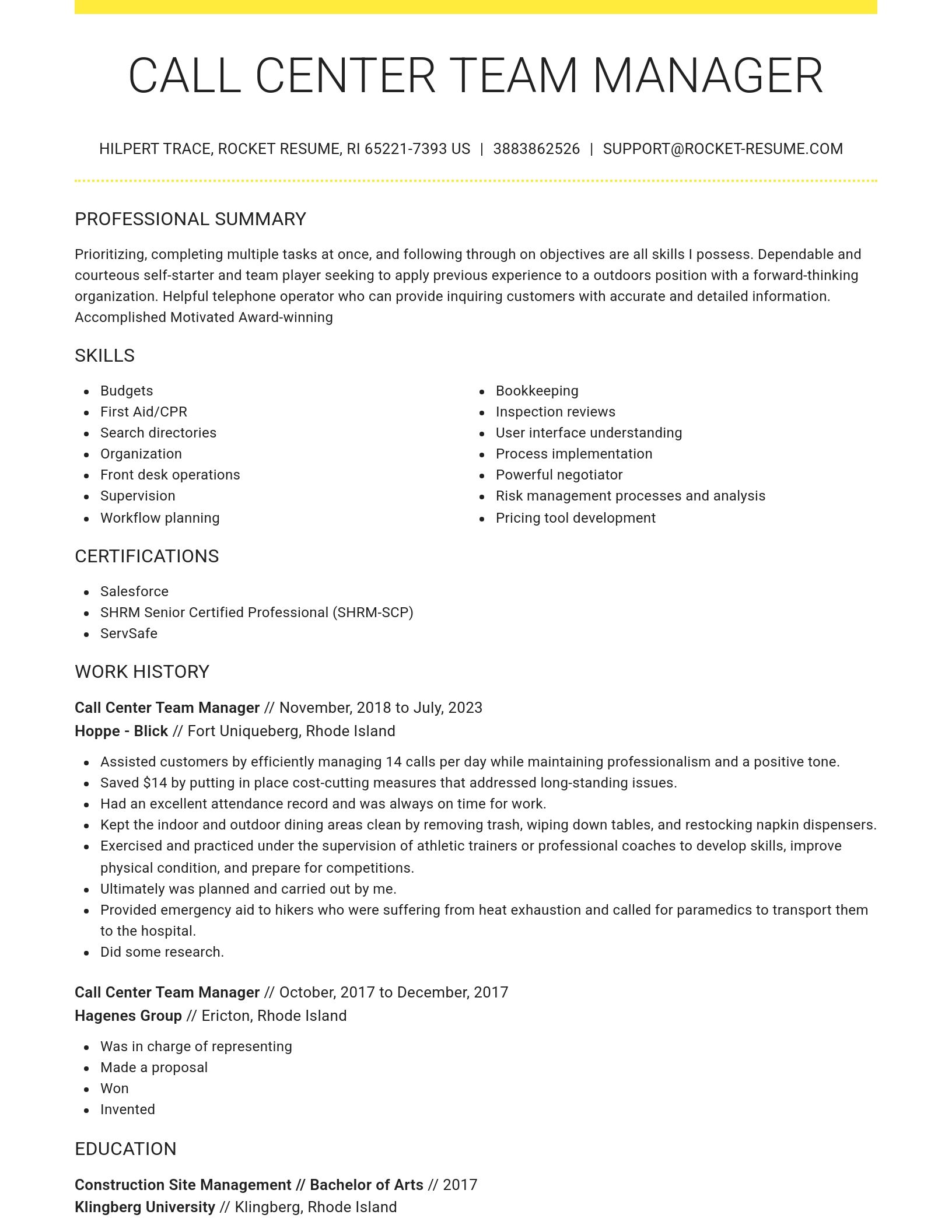 Grand resume template