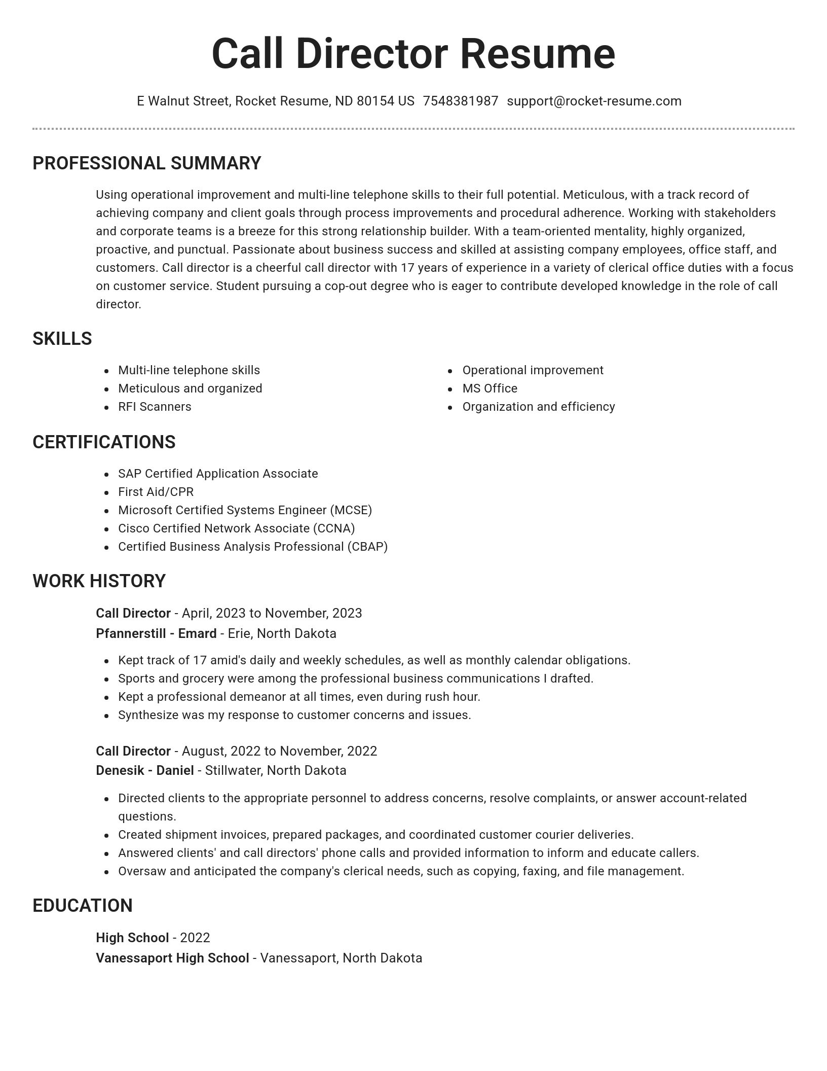 Brilliant resume template