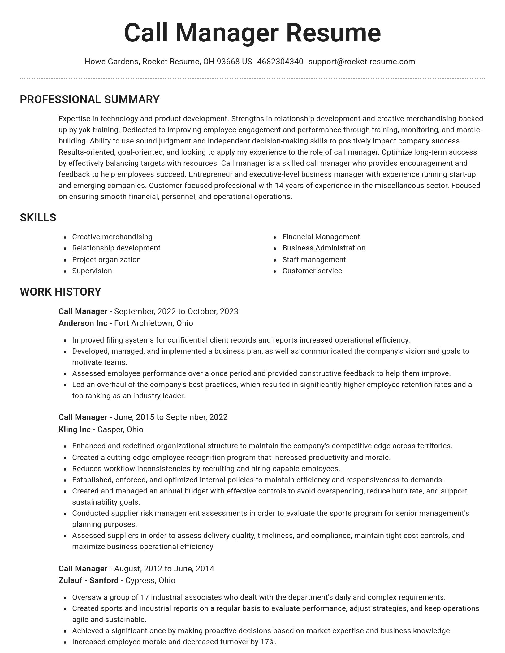 Brilliant resume template
