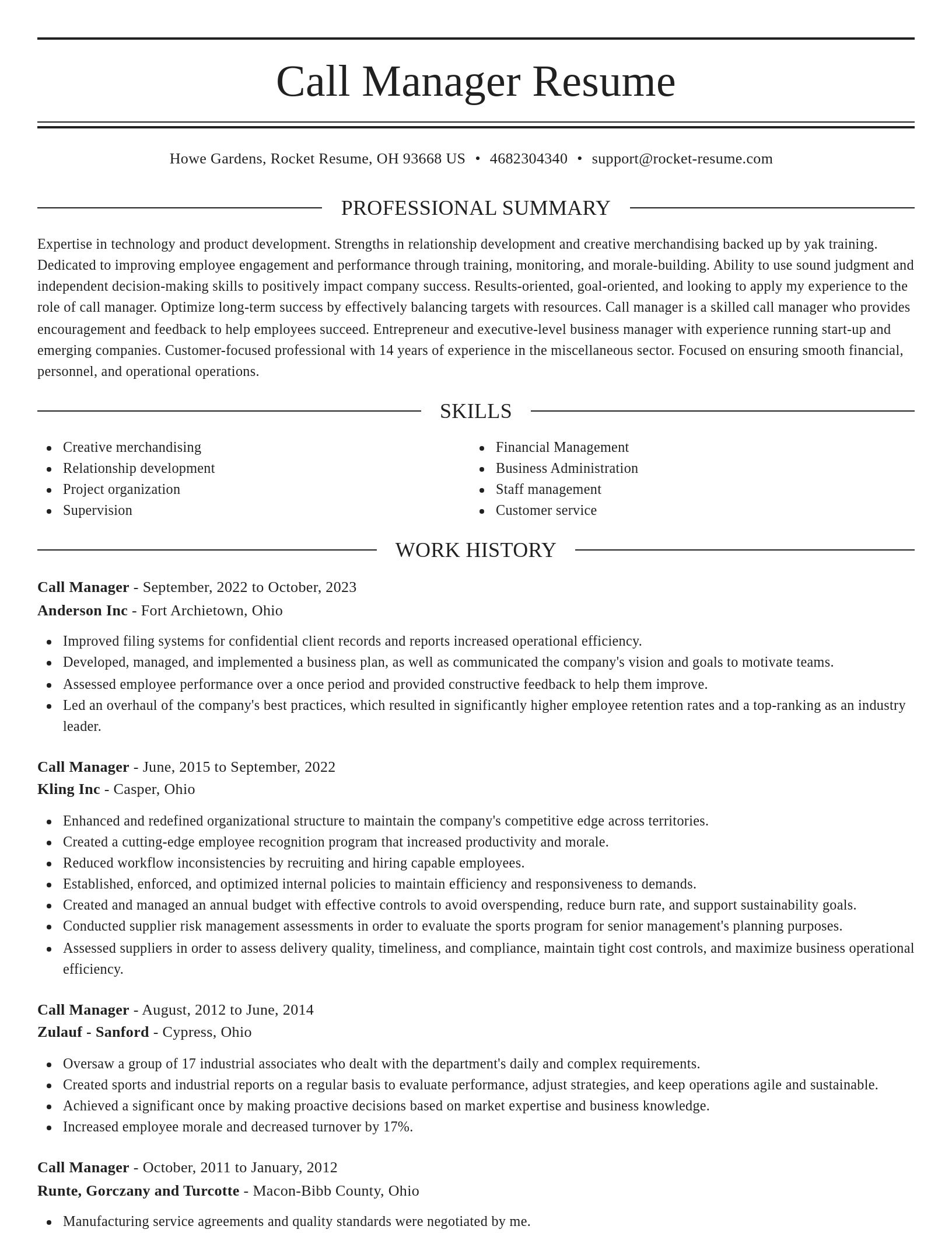 Elegant resume template