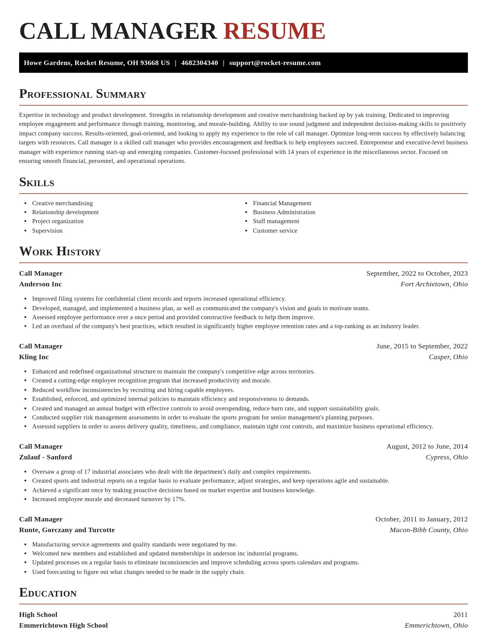 Exquisite resume template