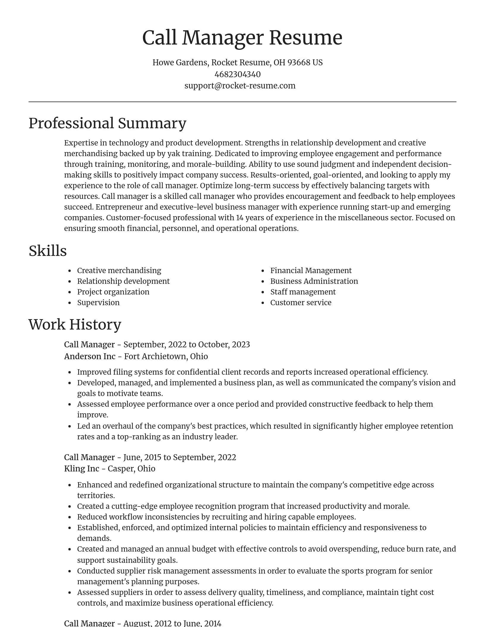 Focal Point resume template