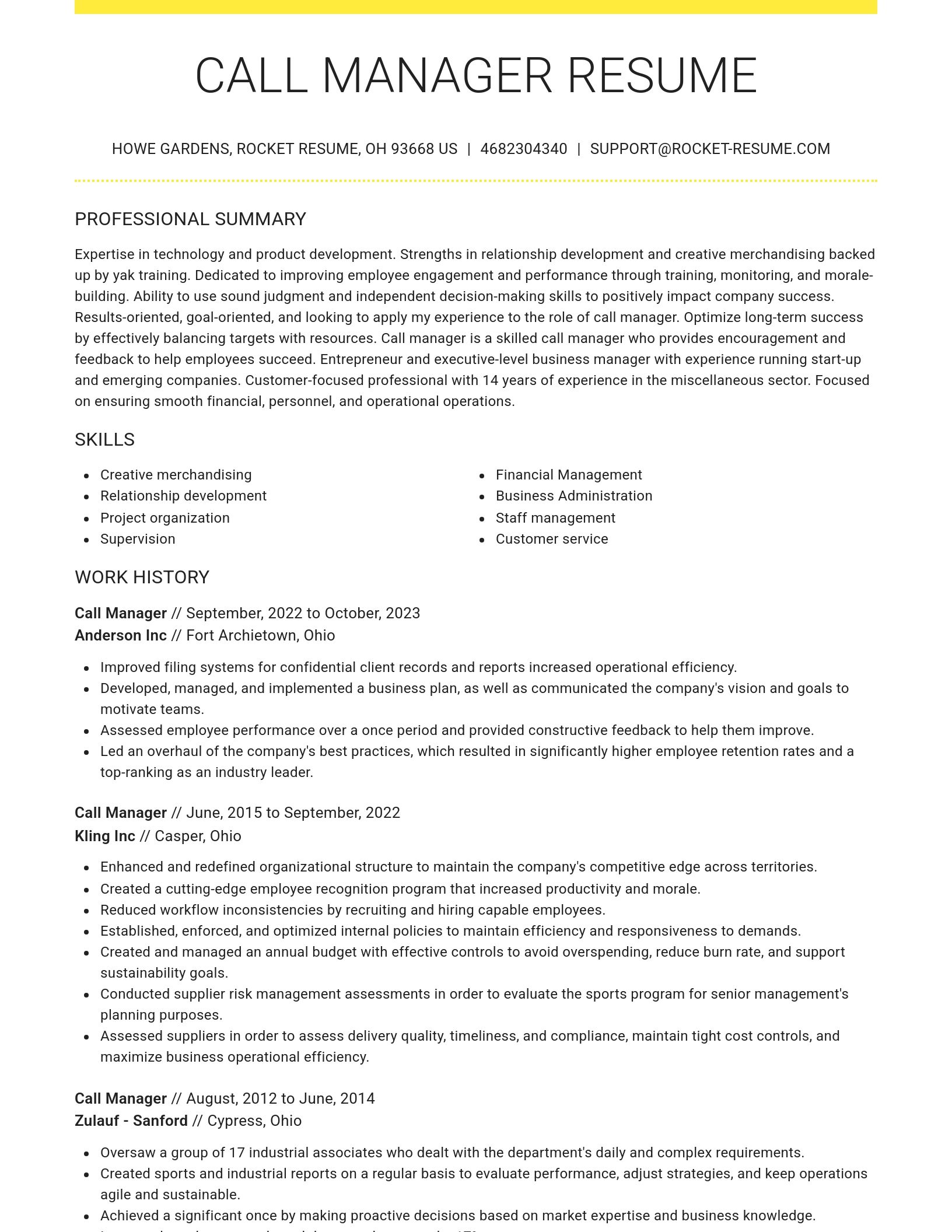 Grand resume template